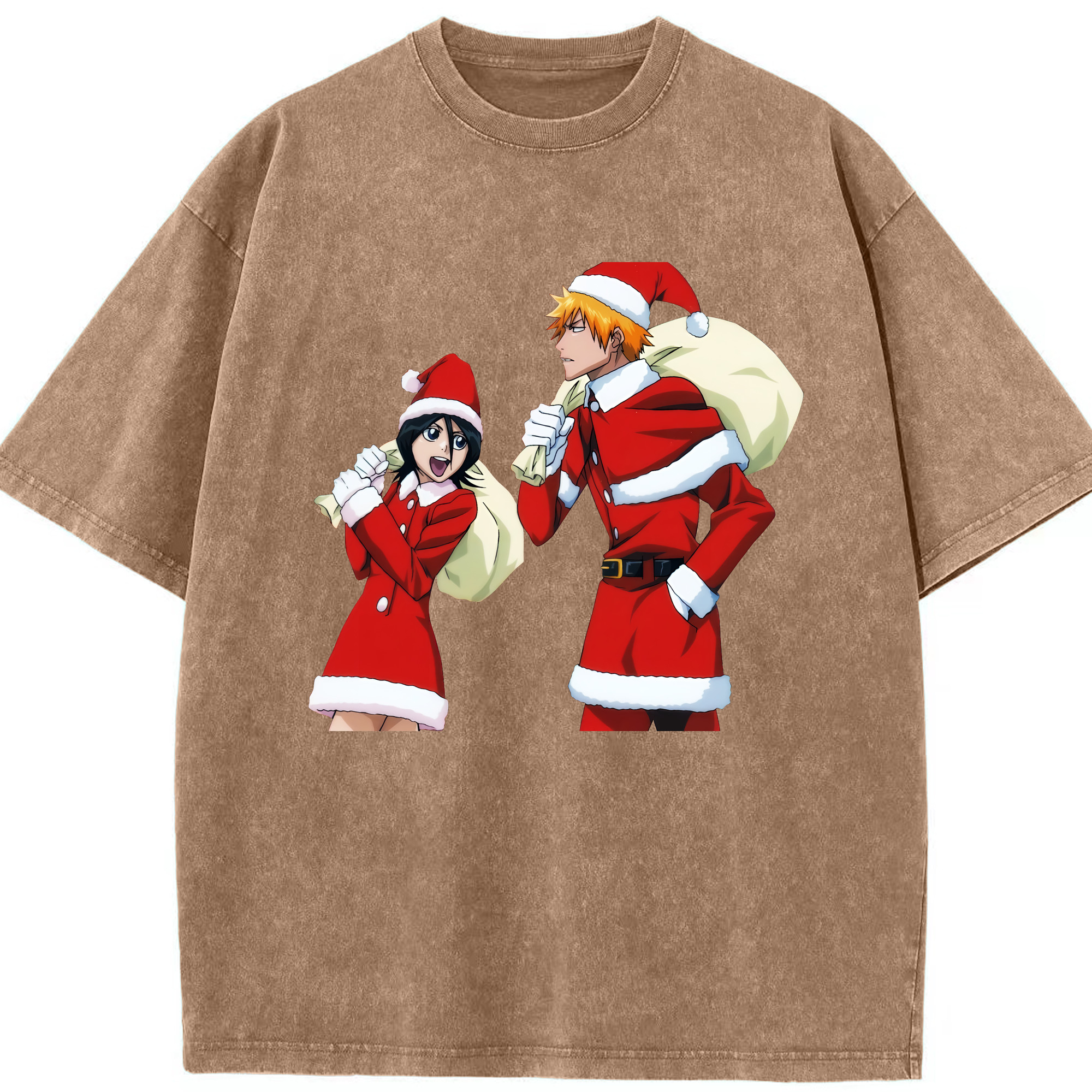 （画像用） ブリーチ 朽木ルキア BLEACH Kuchiki Rukia 綿100% ヴィンテージ風 半袖Tシャツ（フロントプリント）