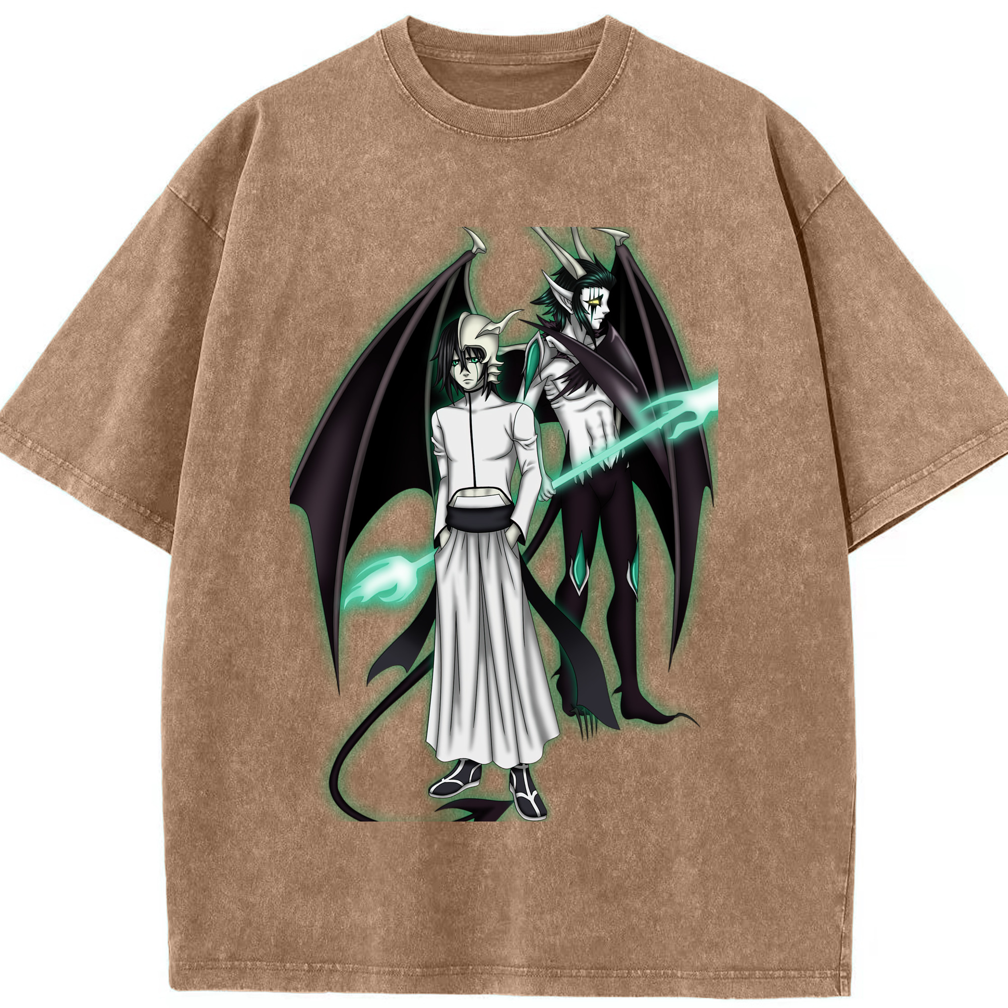 （画像用） ブリーチ ウルキオラ·シファー BLEACH Ulquiorra cifer 綿100% ヴィンテージ風 半袖Tシャツ（フロントプリント）