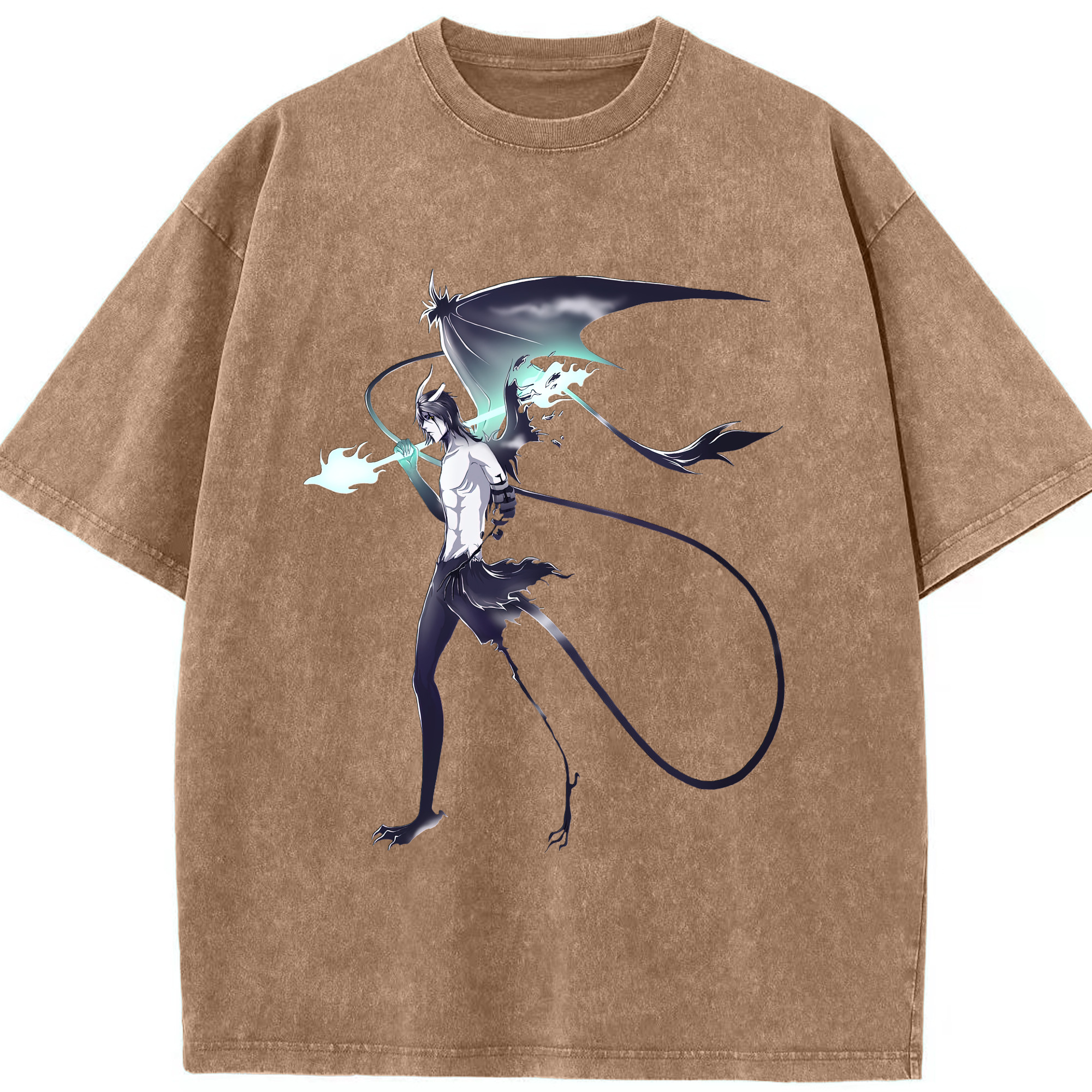 （画像用） ブリーチ ウルキオラ·シファー BLEACH Ulquiorra cifer 綿100% ヴィンテージ風 半袖Tシャツ（フロントプリント）