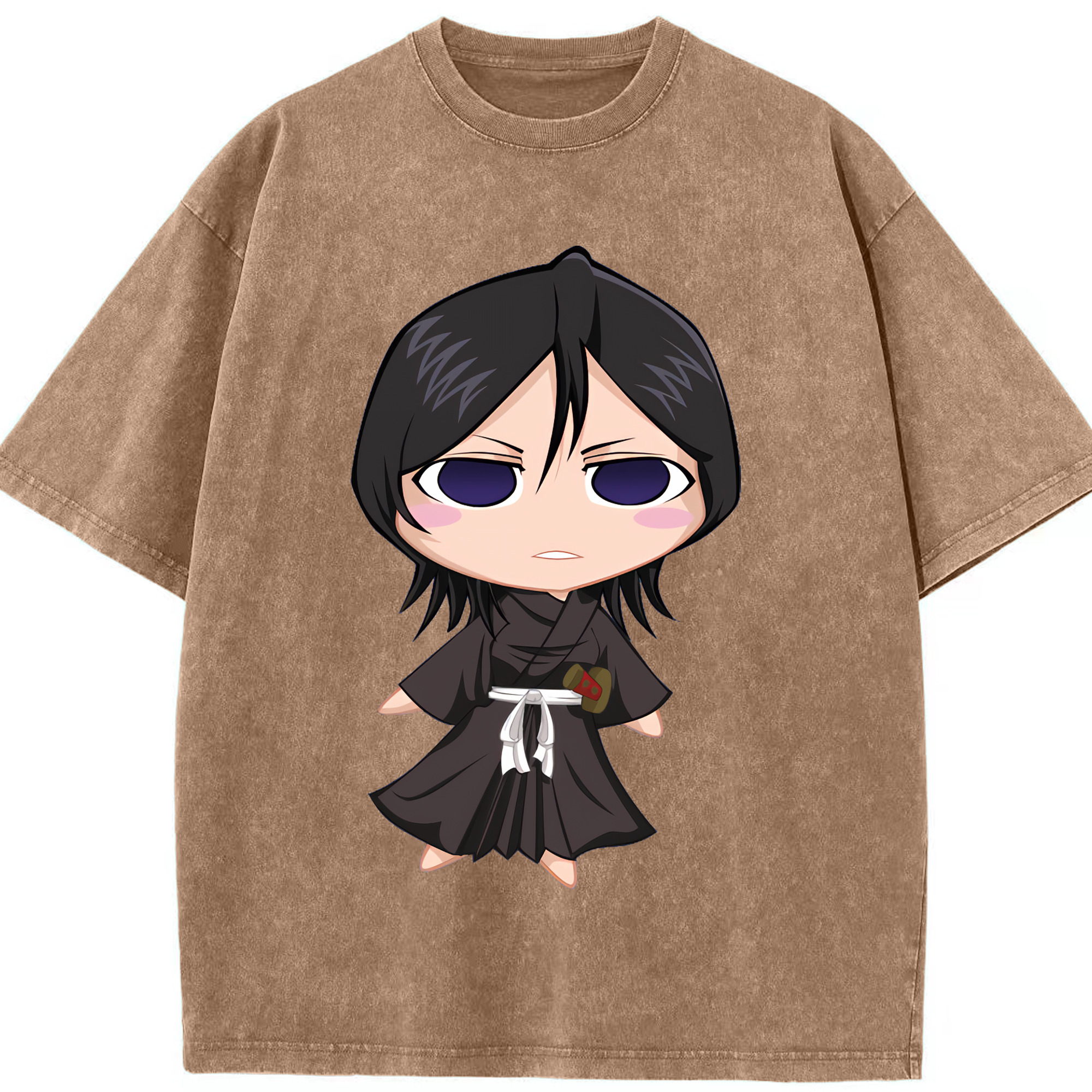 （画像用） ブリーチ 朽木ルキア BLEACH Kuchiki Rukia 綿100% ヴィンテージ風 半袖Tシャツ（フロントプリント）