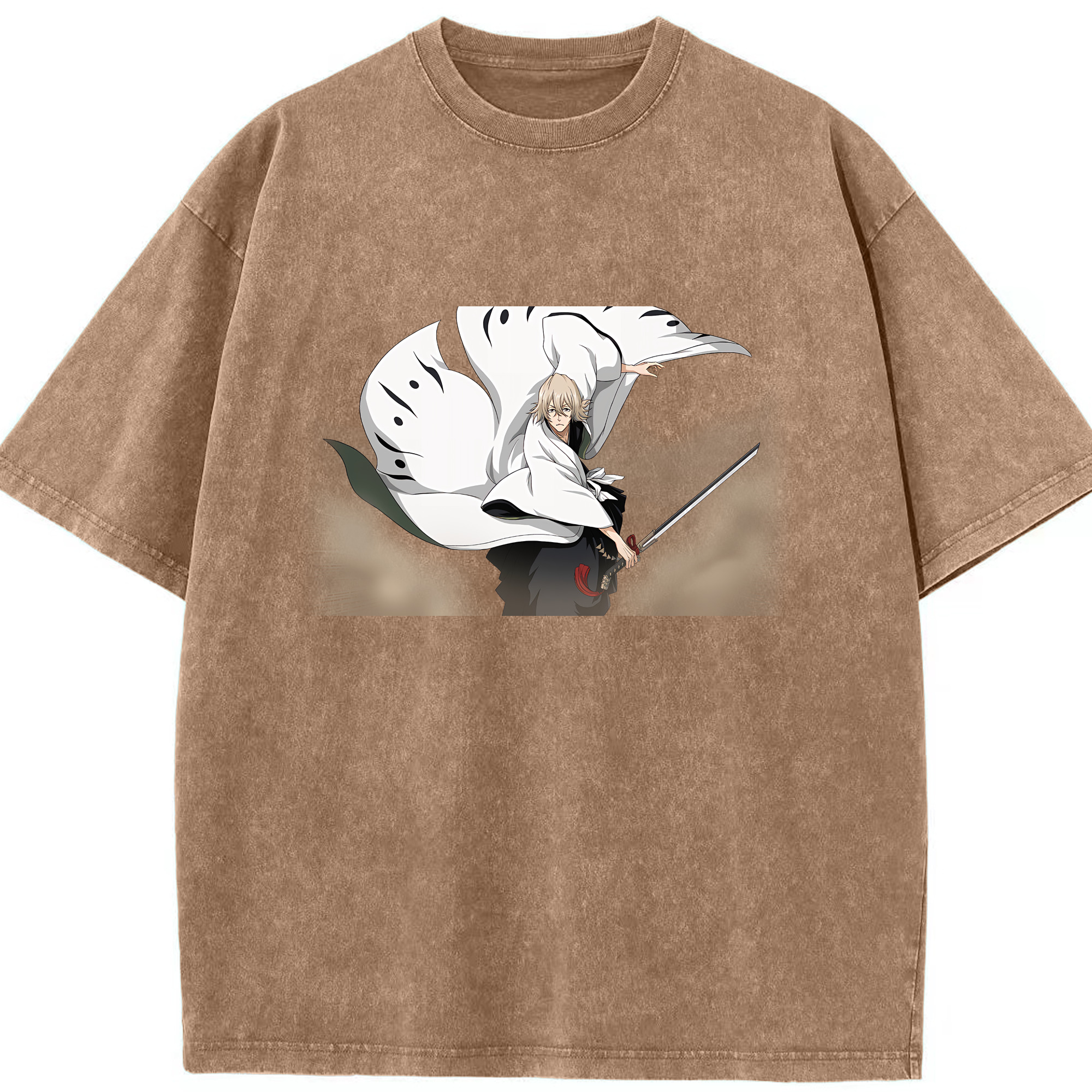 （画像用） "ブリーチ 浦原 喜助（うらはら きすけ） BLEACH Urahara Kisuke " 綿100% ヴィンテージ風 半袖Tシャツ（フロントプリント）