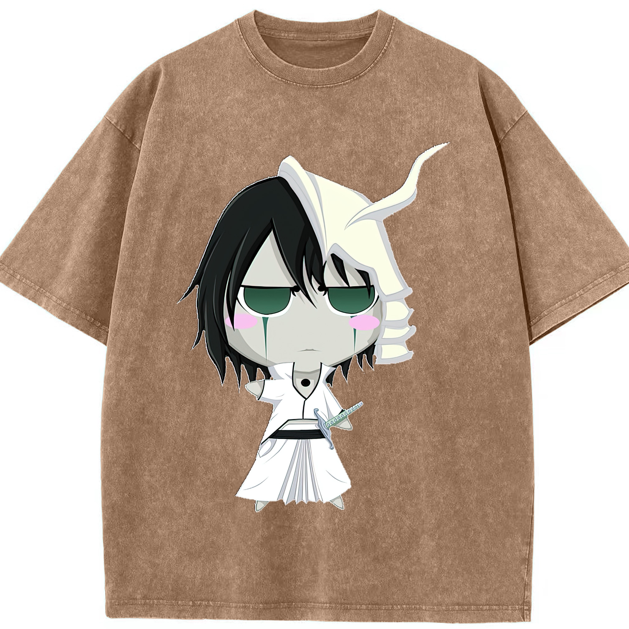 （画像用） ブリーチ ウルキオラ·シファー BLEACH Ulquiorra cifer 綿100% ヴィンテージ風 半袖Tシャツ（フロントプリント）