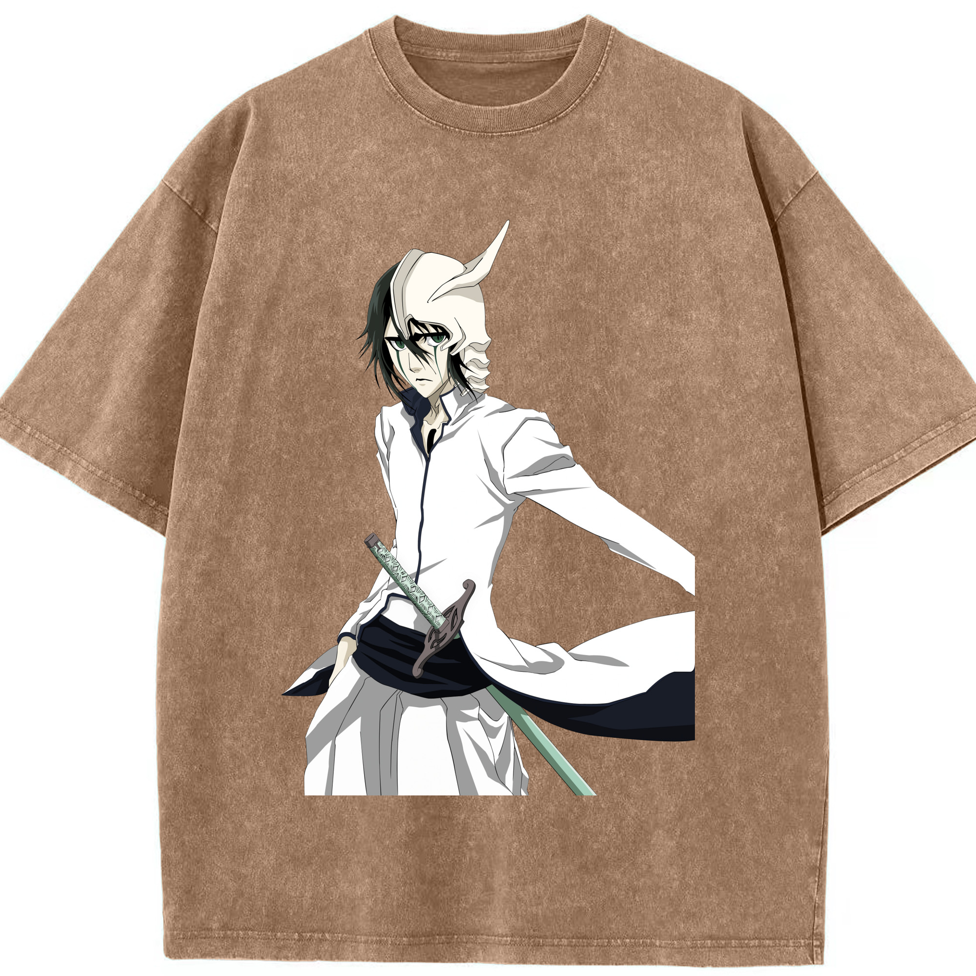 （画像用） ブリーチ ウルキオラ·シファー BLEACH Ulquiorra cifer 綿100% ヴィンテージ風 半袖Tシャツ（フロントプリント）