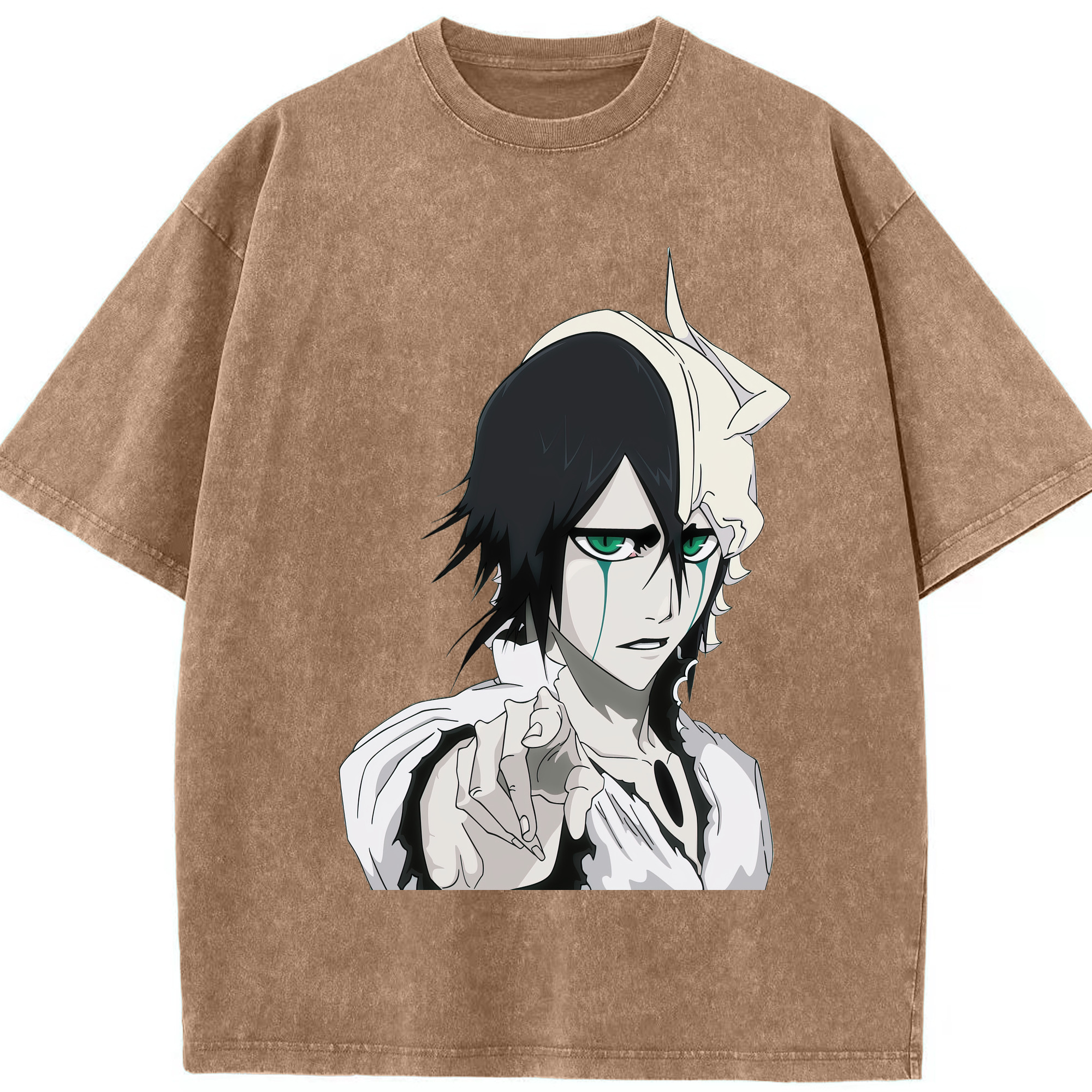 （画像用） ブリーチ ウルキオラ·シファー BLEACH Ulquiorra cifer 綿100% ヴィンテージ風 半袖Tシャツ（フロントプリント）