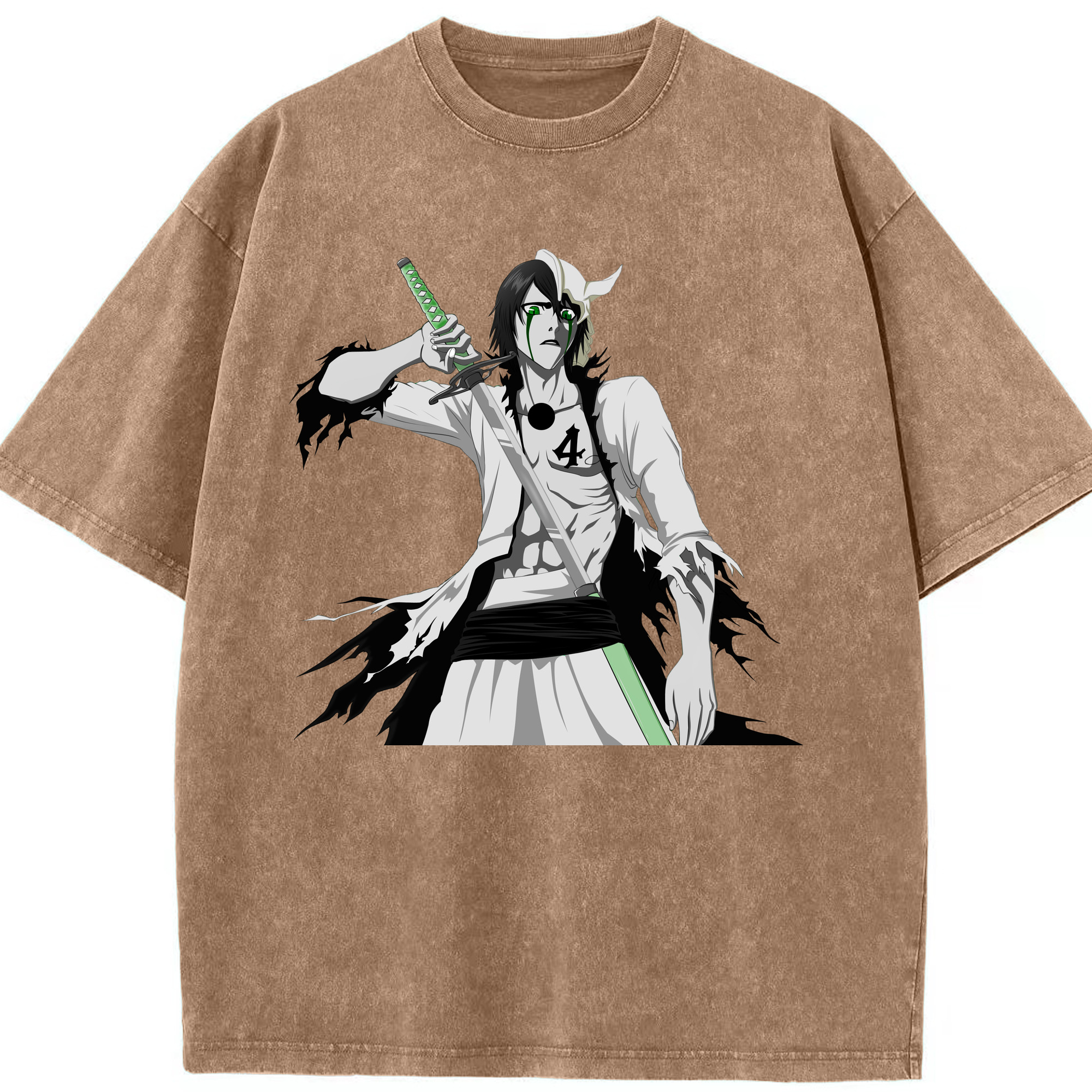 （画像用） ブリーチ ウルキオラ·シファー BLEACH Ulquiorra cifer 綿100% ヴィンテージ風 半袖Tシャツ（フロントプリント）