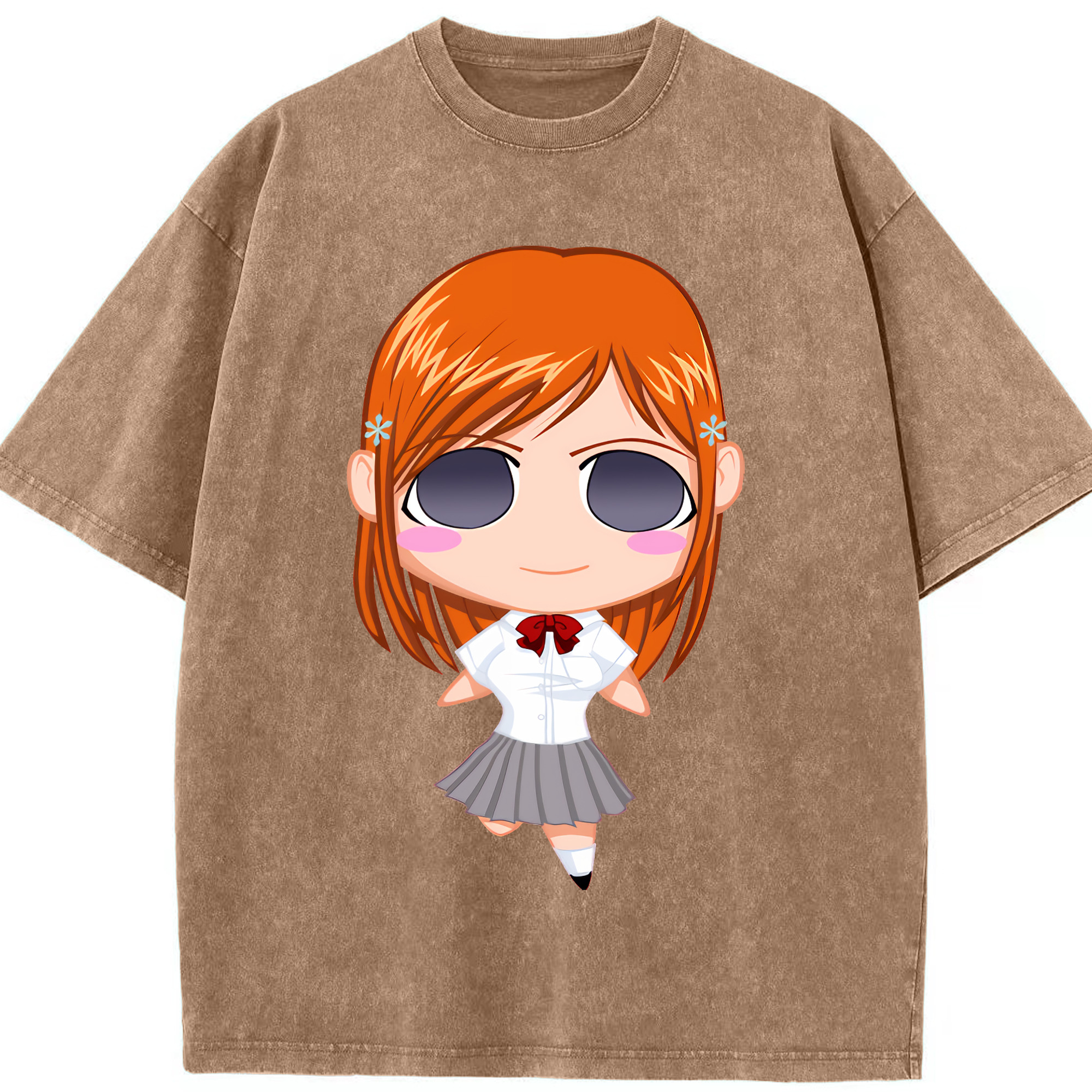 （画像用） ブリーチ 井上織姫（いのうえおりひめ） BLEACH Inoue Orihime 綿100% ヴィンテージ風 半袖Tシャツ（フロントプリント）