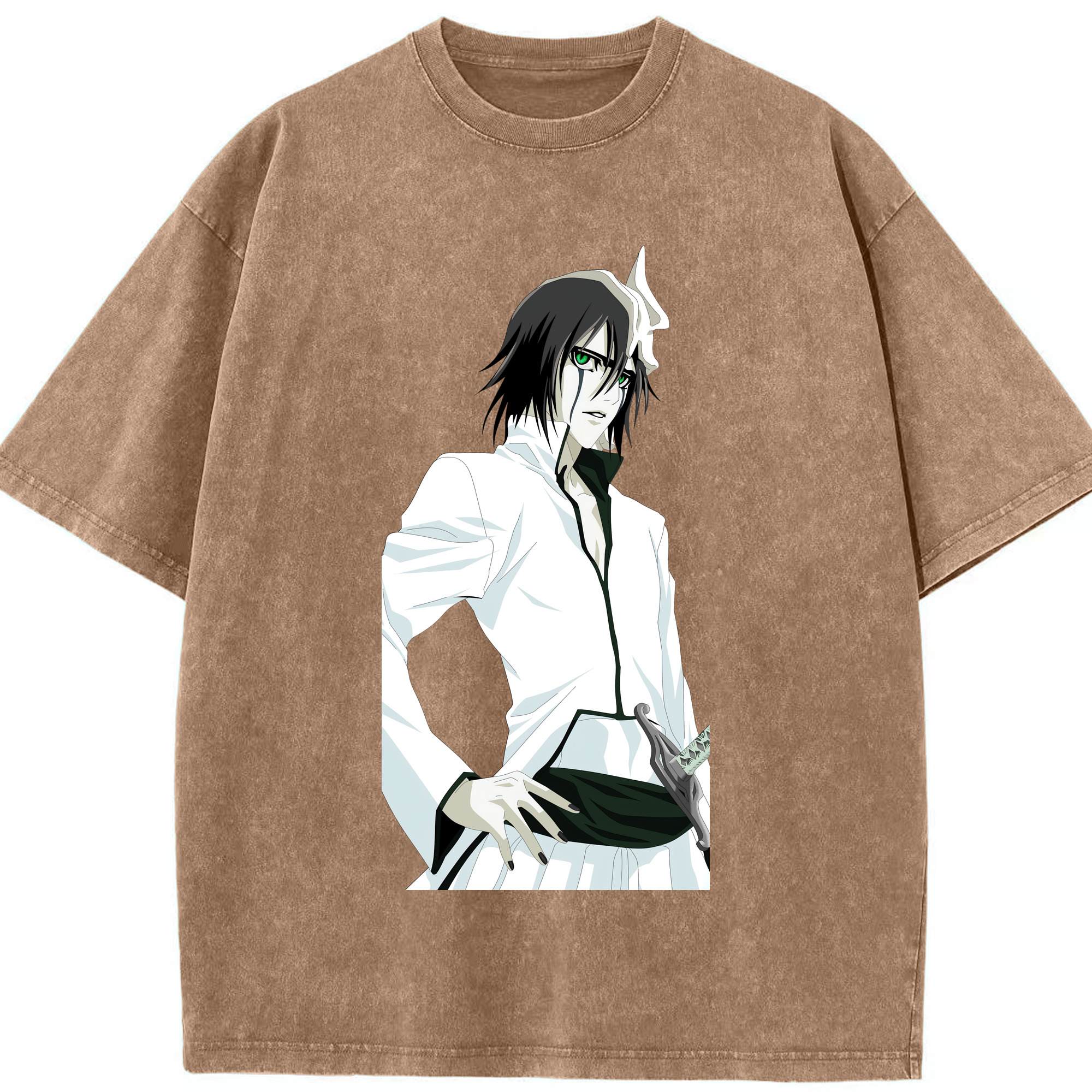 （画像用） ブリーチ ウルキオラ·シファー BLEACH Ulquiorra cifer 綿100% ヴィンテージ風 半袖Tシャツ（フロントプリント）