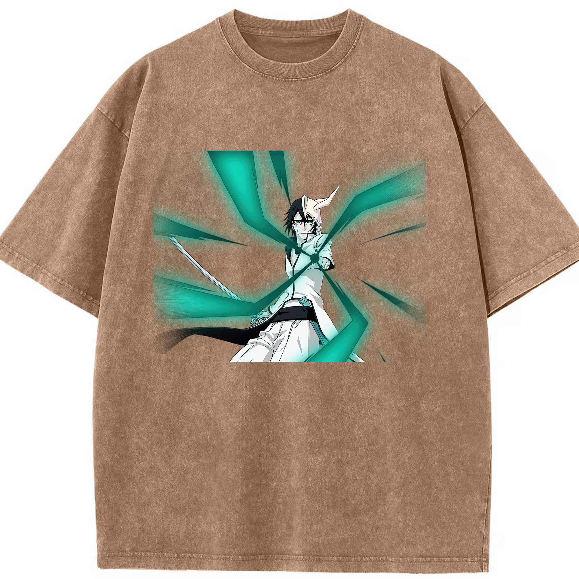 （画像用） ブリーチ ウルキオラ·シファー BLEACH Ulquiorra cifer 綿100% ヴィンテージ風 半袖Tシャツ（フロントプリント）