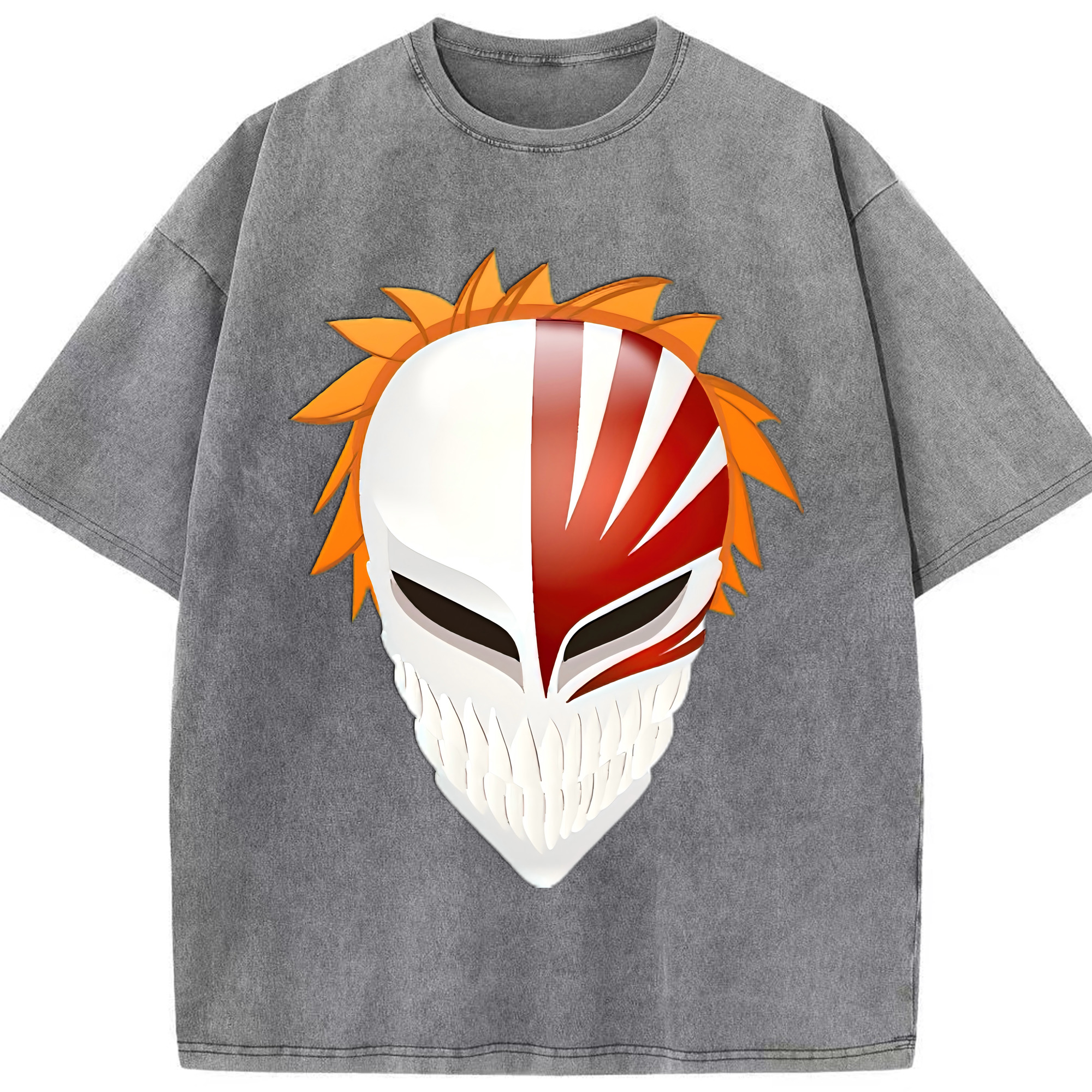 （画像用） ブリーチ 黒崎一護（くろさき いちご）BLEACH Kurosaki Ichigo 綿100% ヴィンテージ風 半袖Tシャツ（フロントプリント）