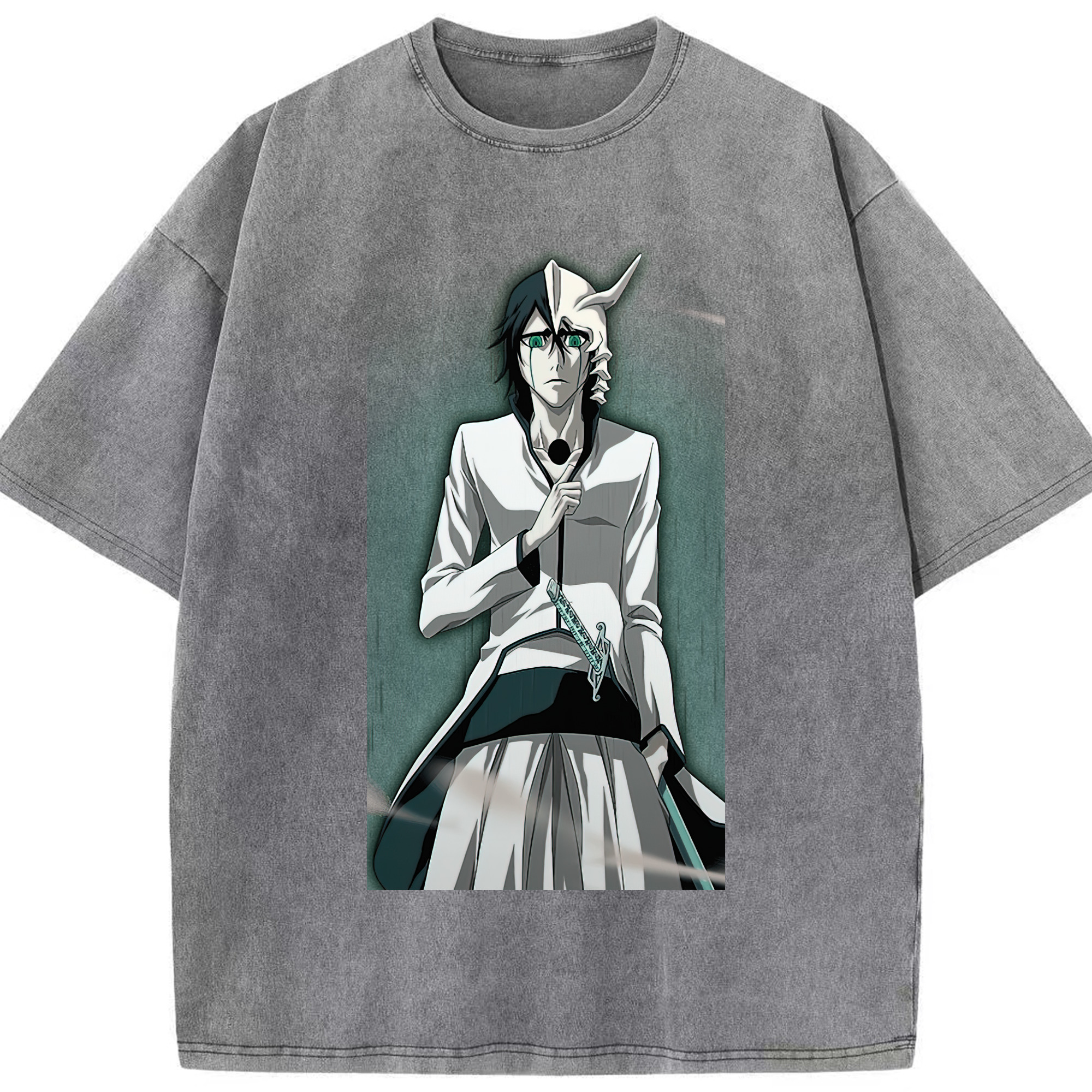 （画像用） ブリーチ ウルキオラ·シファー BLEACH Ulquiorra cifer 綿100% ヴィンテージ風 半袖Tシャツ（フロントプリント）