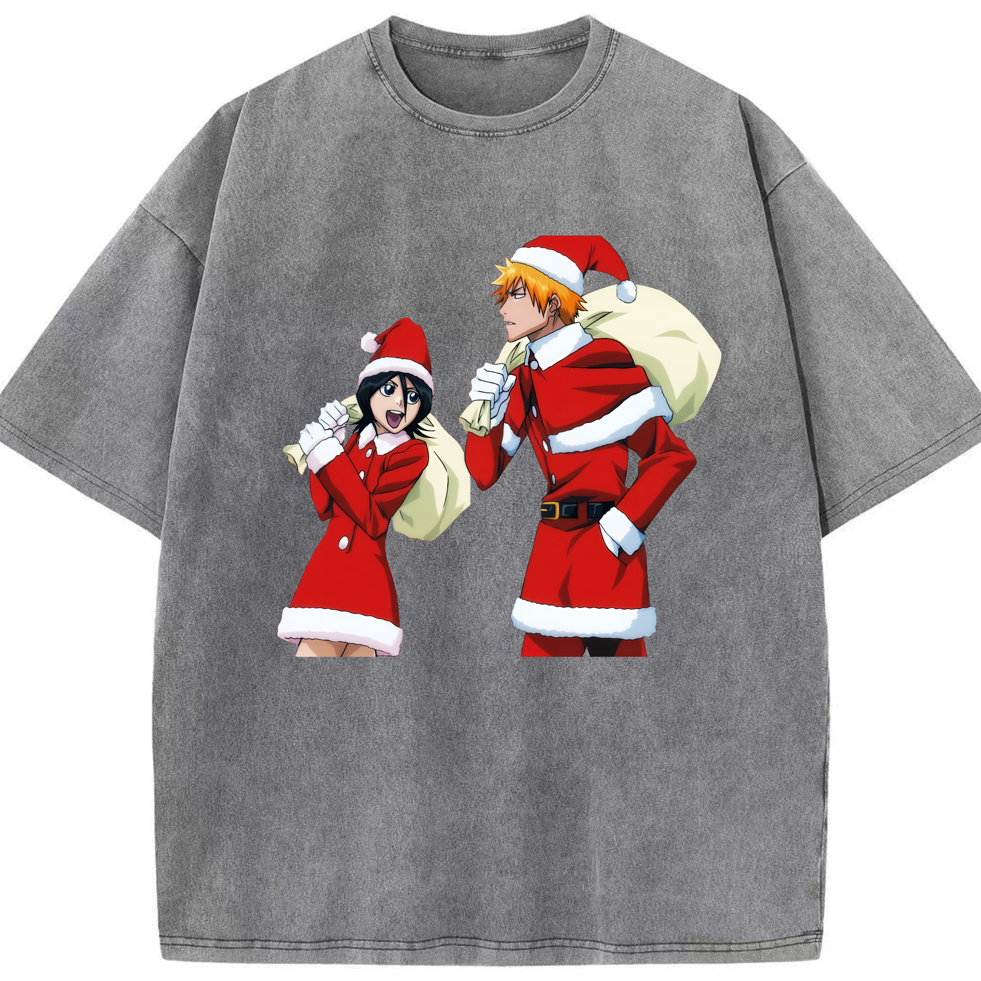 （画像用） ブリーチ 朽木ルキア BLEACH Kuchiki Rukia 綿100% ヴィンテージ風 半袖Tシャツ（フロントプリント）