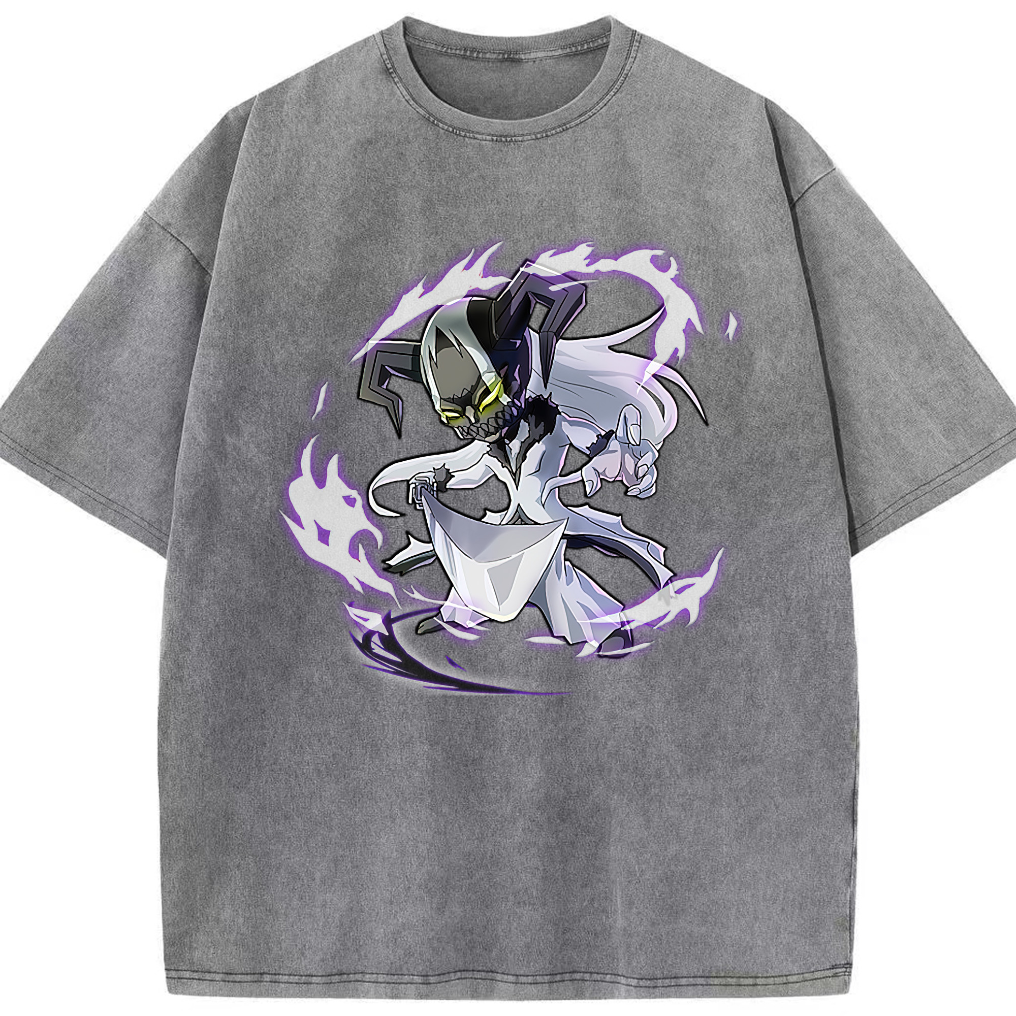（画像用） ブリーチ 黒崎一護（くろさき いちご）BLEACH Kurosaki Ichigo 綿100% ヴィンテージ風 半袖Tシャツ（フロントプリント）