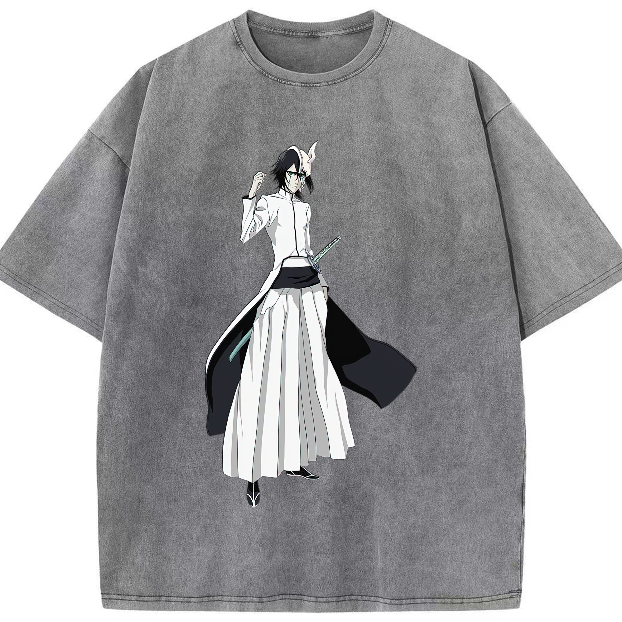 （画像用） ブリーチ ウルキオラ·シファー BLEACH Ulquiorra cifer 綿100% ヴィンテージ風 半袖Tシャツ（フロントプリント）