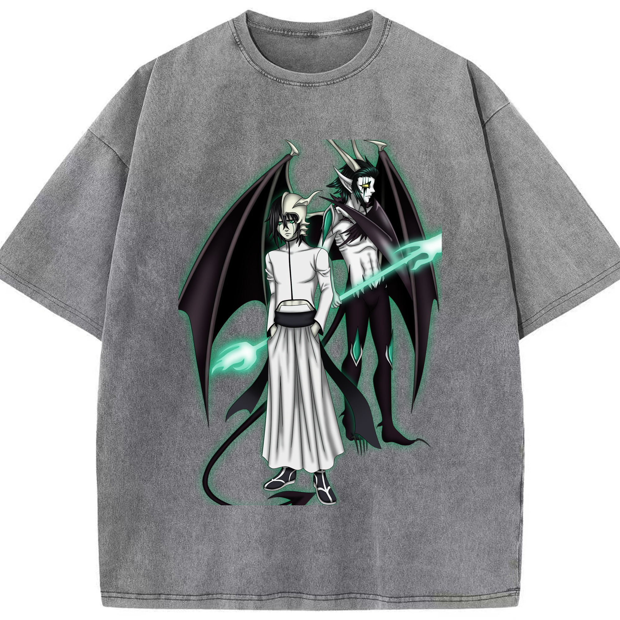 （画像用） ブリーチ ウルキオラ·シファー BLEACH Ulquiorra cifer 綿100% ヴィンテージ風 半袖Tシャツ（フロントプリント）