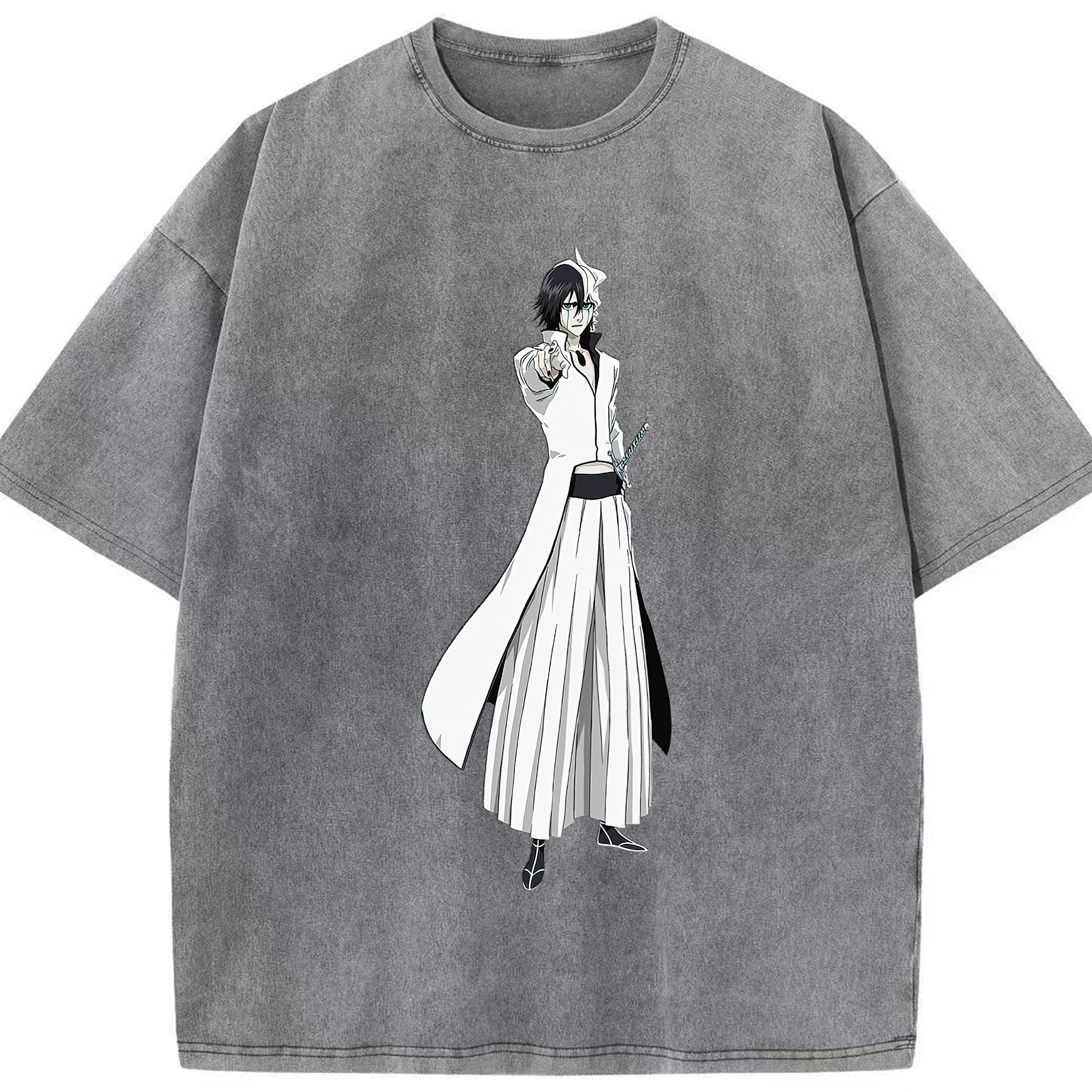 （画像用） ブリーチ ウルキオラ·シファー BLEACH Ulquiorra cifer 綿100% ヴィンテージ風 半袖Tシャツ（フロントプリント）
