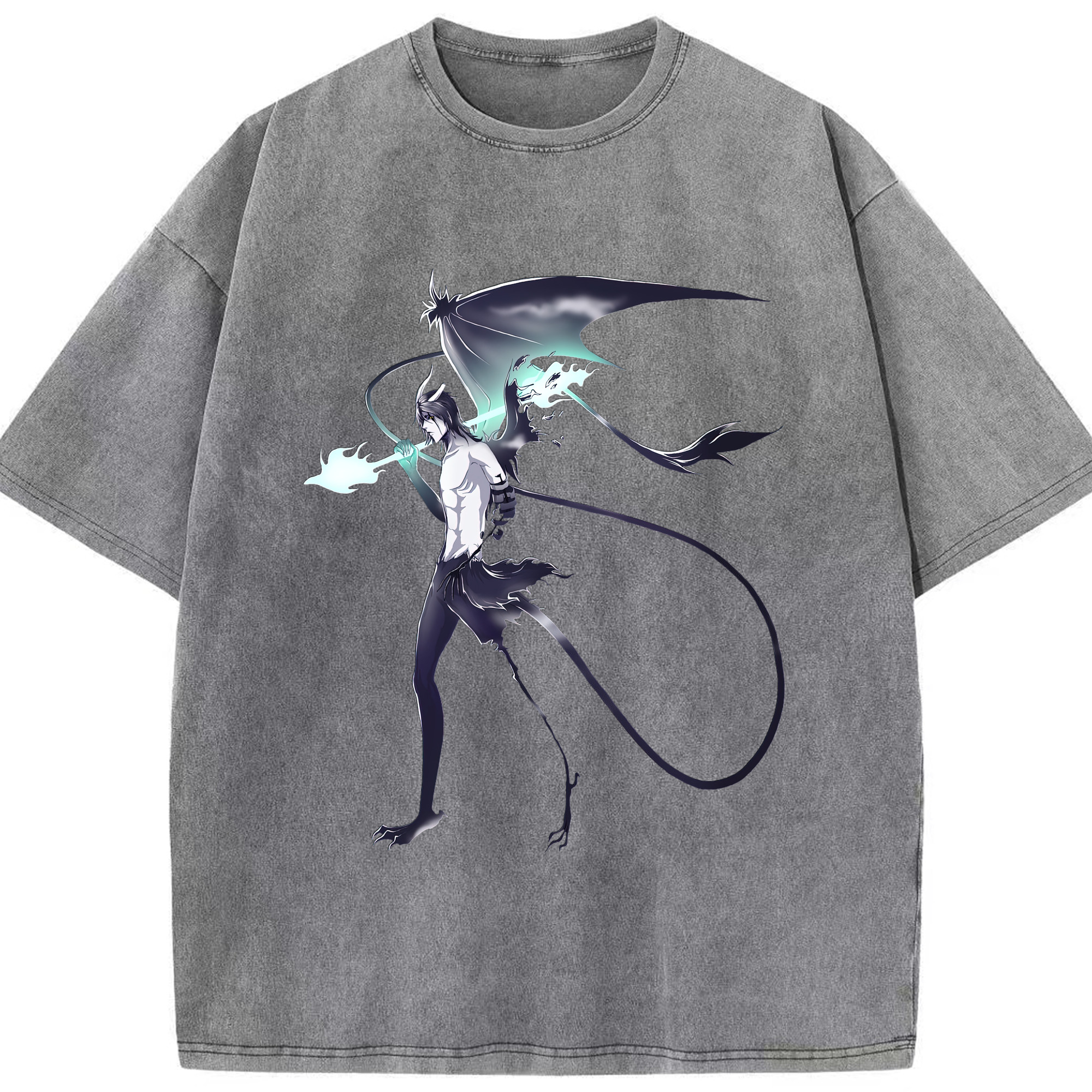 （画像用） ブリーチ ウルキオラ·シファー BLEACH Ulquiorra cifer 綿100% ヴィンテージ風 半袖Tシャツ（フロントプリント）