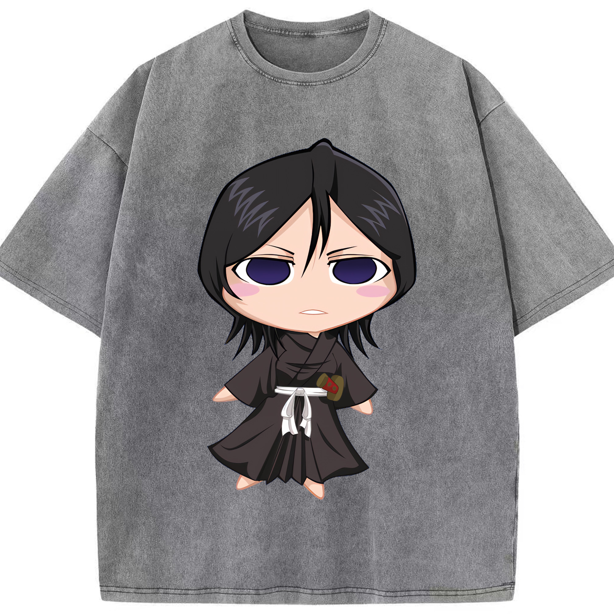 （画像用） ブリーチ 朽木ルキア BLEACH Kuchiki Rukia 綿100% ヴィンテージ風 半袖Tシャツ（フロントプリント）