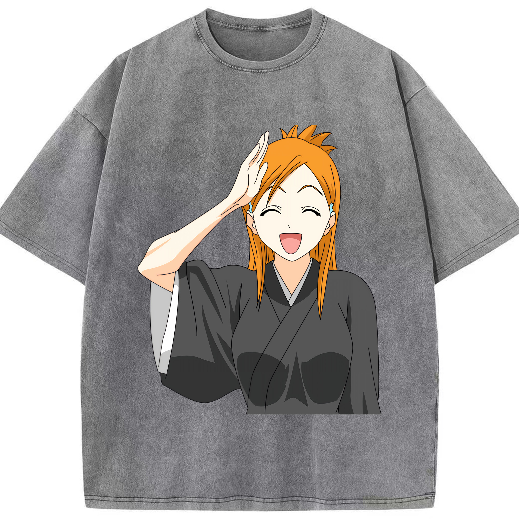 （画像用） ブリーチ 井上織姫（いのうえおりひめ） BLEACH Inoue Orihime 綿100% ヴィンテージ風 半袖Tシャツ（フロントプリント）