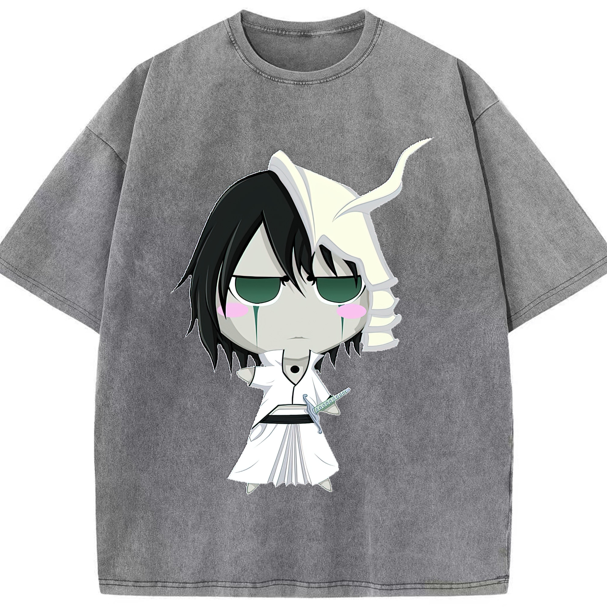 （画像用） ブリーチ ウルキオラ·シファー BLEACH Ulquiorra cifer 綿100% ヴィンテージ風 半袖Tシャツ（フロントプリント）