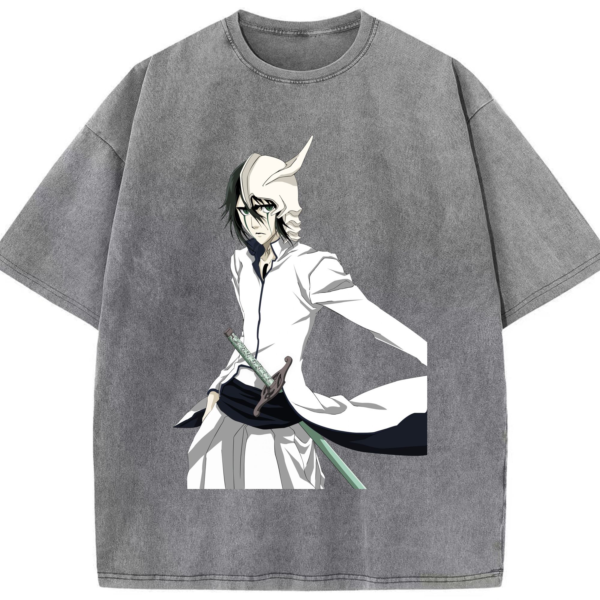 （画像用） ブリーチ ウルキオラ·シファー BLEACH Ulquiorra cifer 綿100% ヴィンテージ風 半袖Tシャツ（フロントプリント）