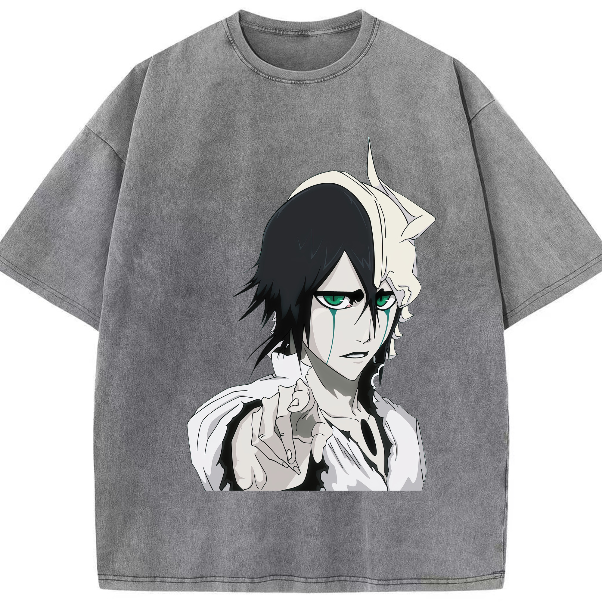（画像用） ブリーチ ウルキオラ·シファー BLEACH Ulquiorra cifer 綿100% ヴィンテージ風 半袖Tシャツ（フロントプリント）