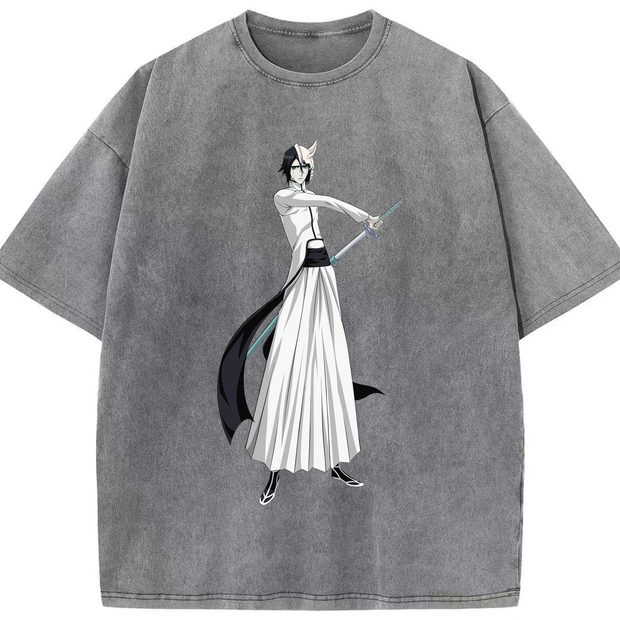 （画像用） ブリーチ ウルキオラ·シファー BLEACH Ulquiorra cifer 綿100% ヴィンテージ風 半袖Tシャツ（フロントプリント）