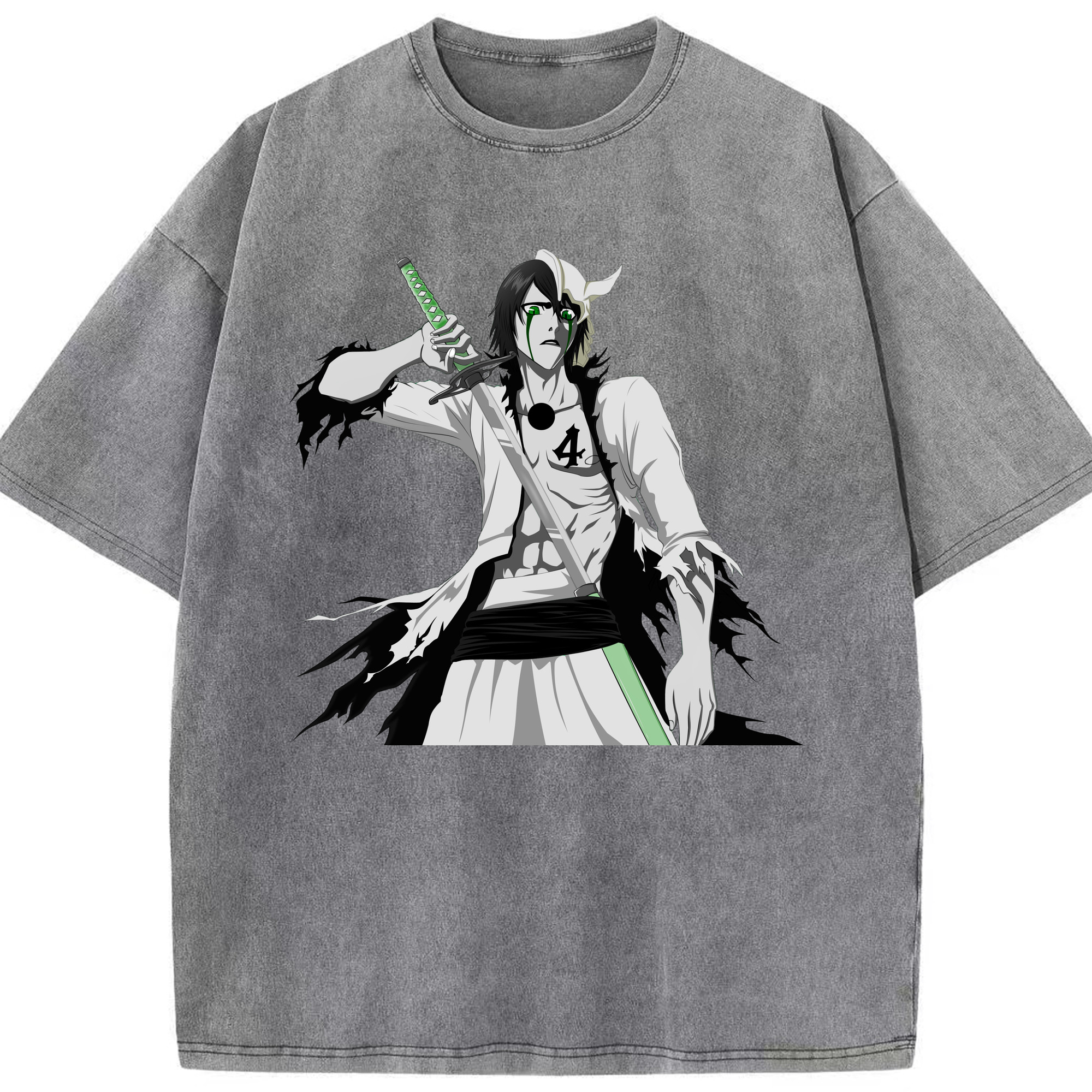 （画像用） ブリーチ ウルキオラ·シファー BLEACH Ulquiorra cifer 綿100% ヴィンテージ風 半袖Tシャツ（フロントプリント）