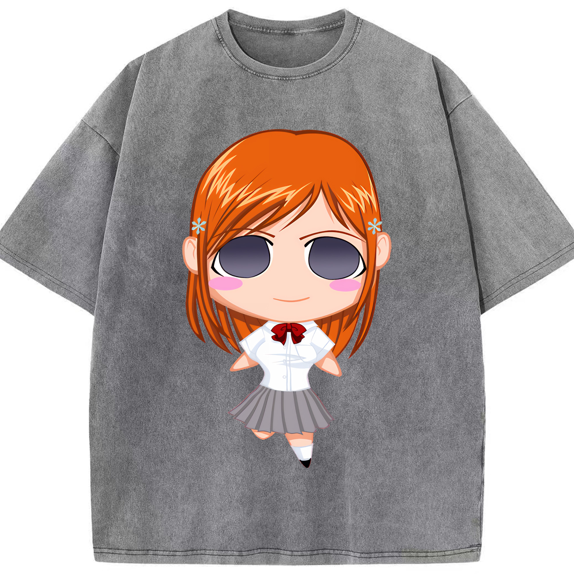 （画像用） ブリーチ 井上織姫（いのうえおりひめ） BLEACH Inoue Orihime 綿100% ヴィンテージ風 半袖Tシャツ（フロントプリント）