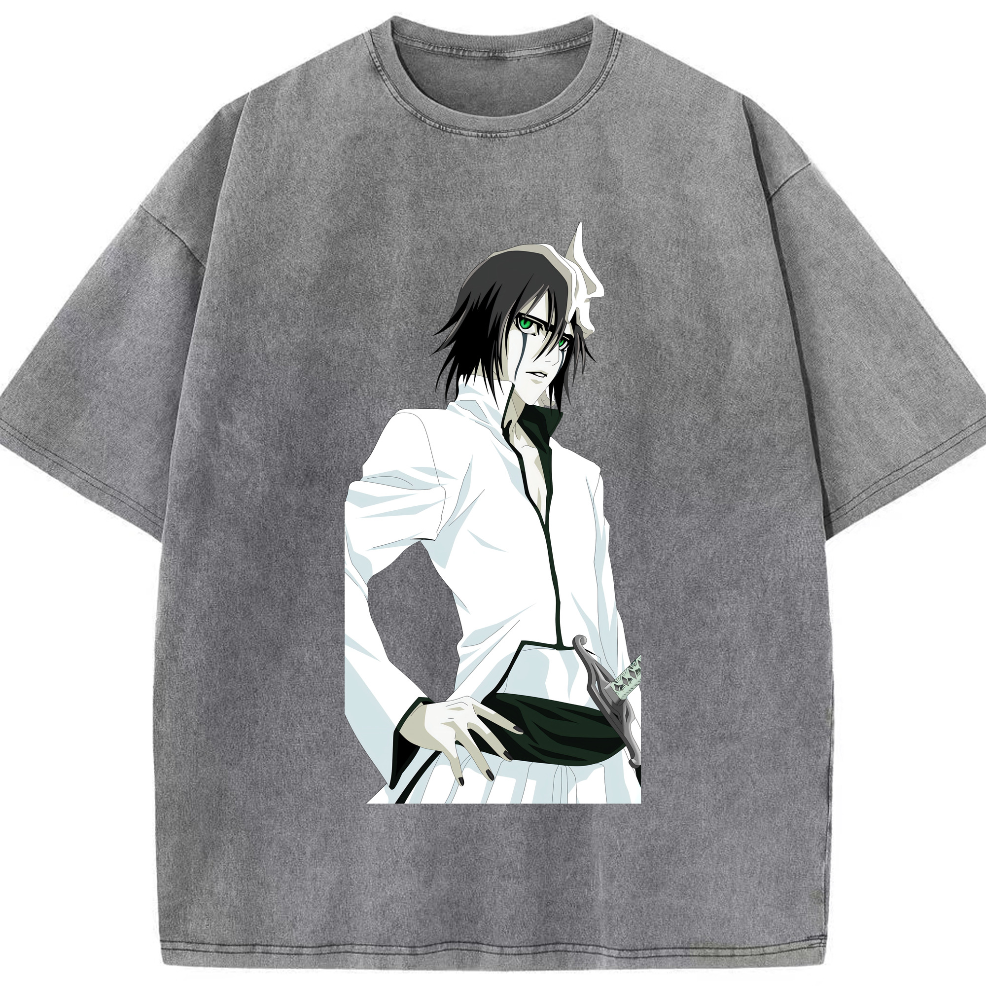 （画像用） ブリーチ ウルキオラ·シファー BLEACH Ulquiorra cifer 綿100% ヴィンテージ風 半袖Tシャツ（フロントプリント）