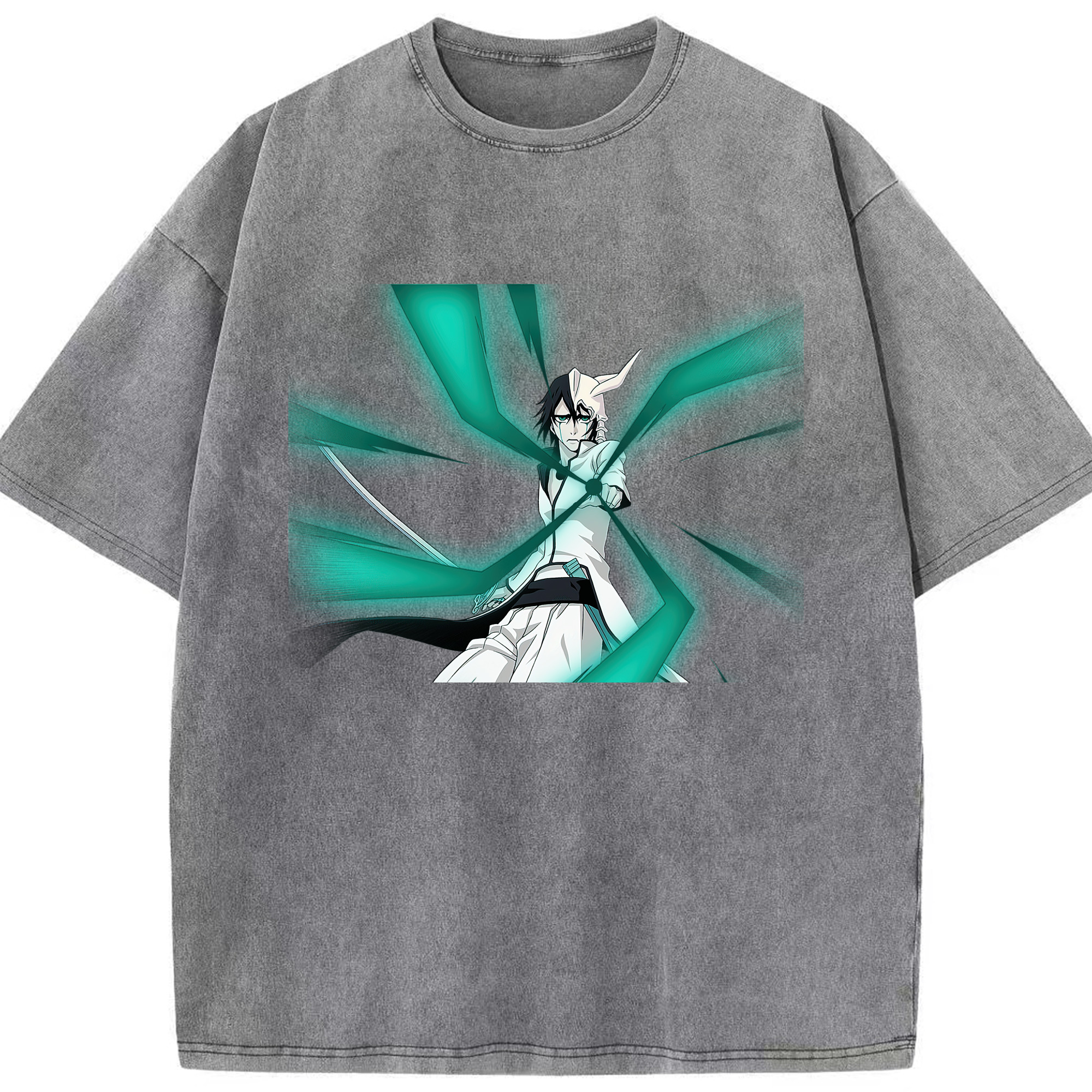 （画像用） ブリーチ ウルキオラ·シファー BLEACH Ulquiorra cifer 綿100% ヴィンテージ風 半袖Tシャツ（フロントプリント）