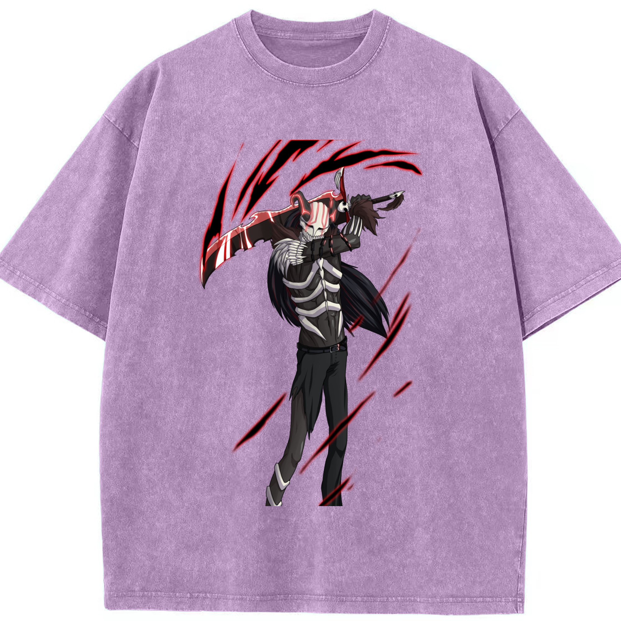 （画像用） ブリーチ 黒崎一護（くろさき いちご）BLEACH Kurosaki Ichigo 綿100% ヴィンテージ風 半袖Tシャツ（フロントプリント）