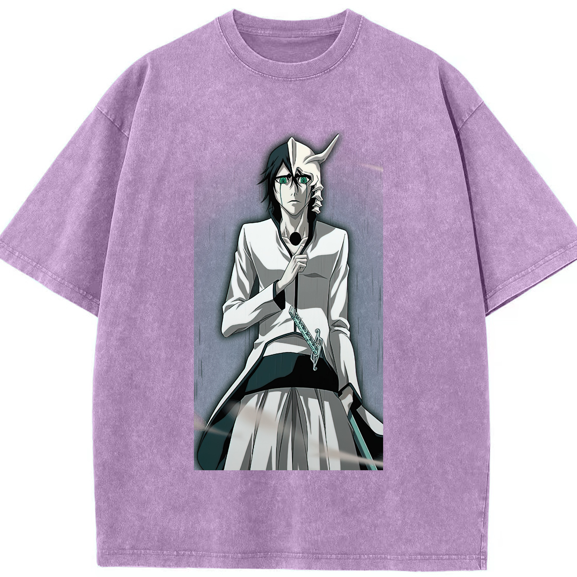 （画像用） ブリーチ ウルキオラ·シファー BLEACH Ulquiorra cifer 綿100% ヴィンテージ風 半袖Tシャツ（フロントプリント）