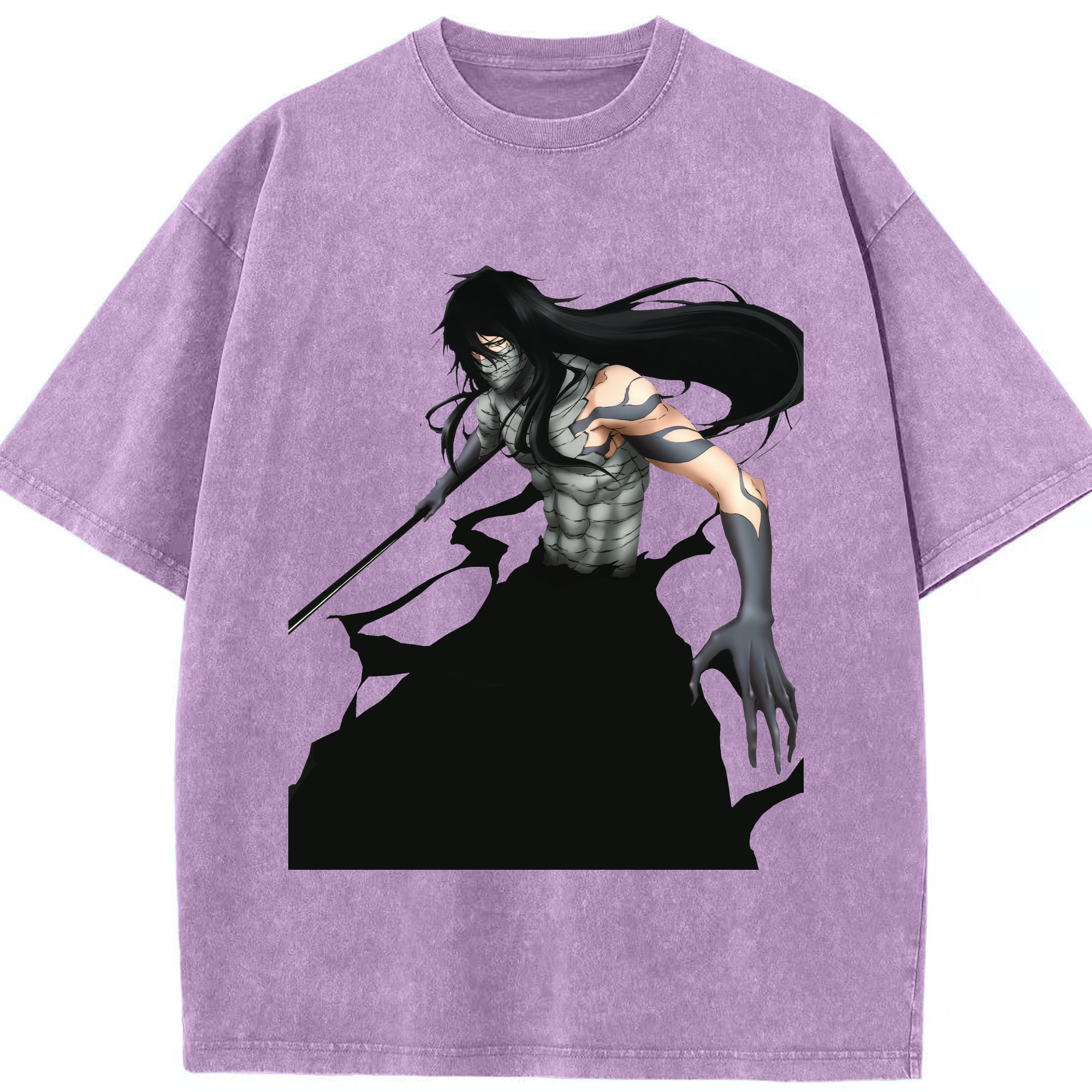 （画像用） ブリーチ 黒崎一護（くろさき いちご）BLEACH Kurosaki Ichigo 綿100% ヴィンテージ風 半袖Tシャツ（フロントプリント）