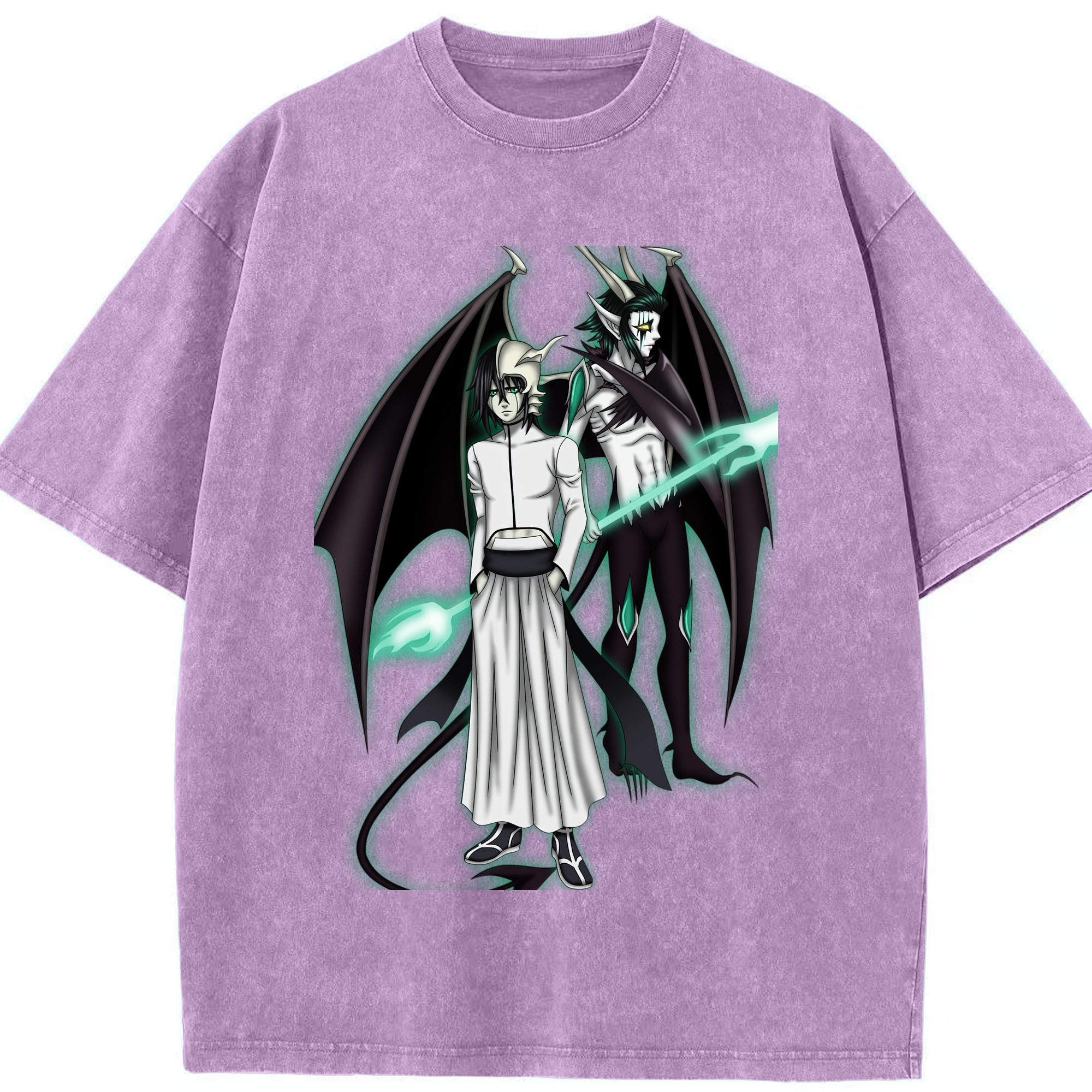 （画像用） ブリーチ ウルキオラ·シファー BLEACH Ulquiorra cifer 綿100% ヴィンテージ風 半袖Tシャツ（フロントプリント）