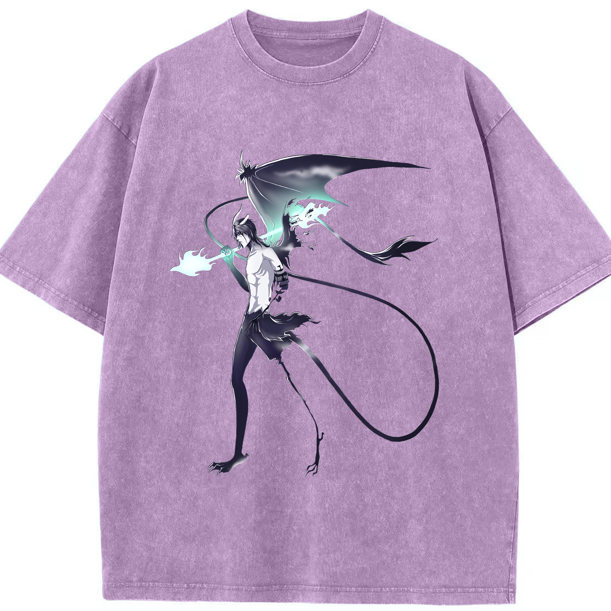 （画像用） ブリーチ ウルキオラ·シファー BLEACH Ulquiorra cifer 綿100% ヴィンテージ風 半袖Tシャツ（フロントプリント）