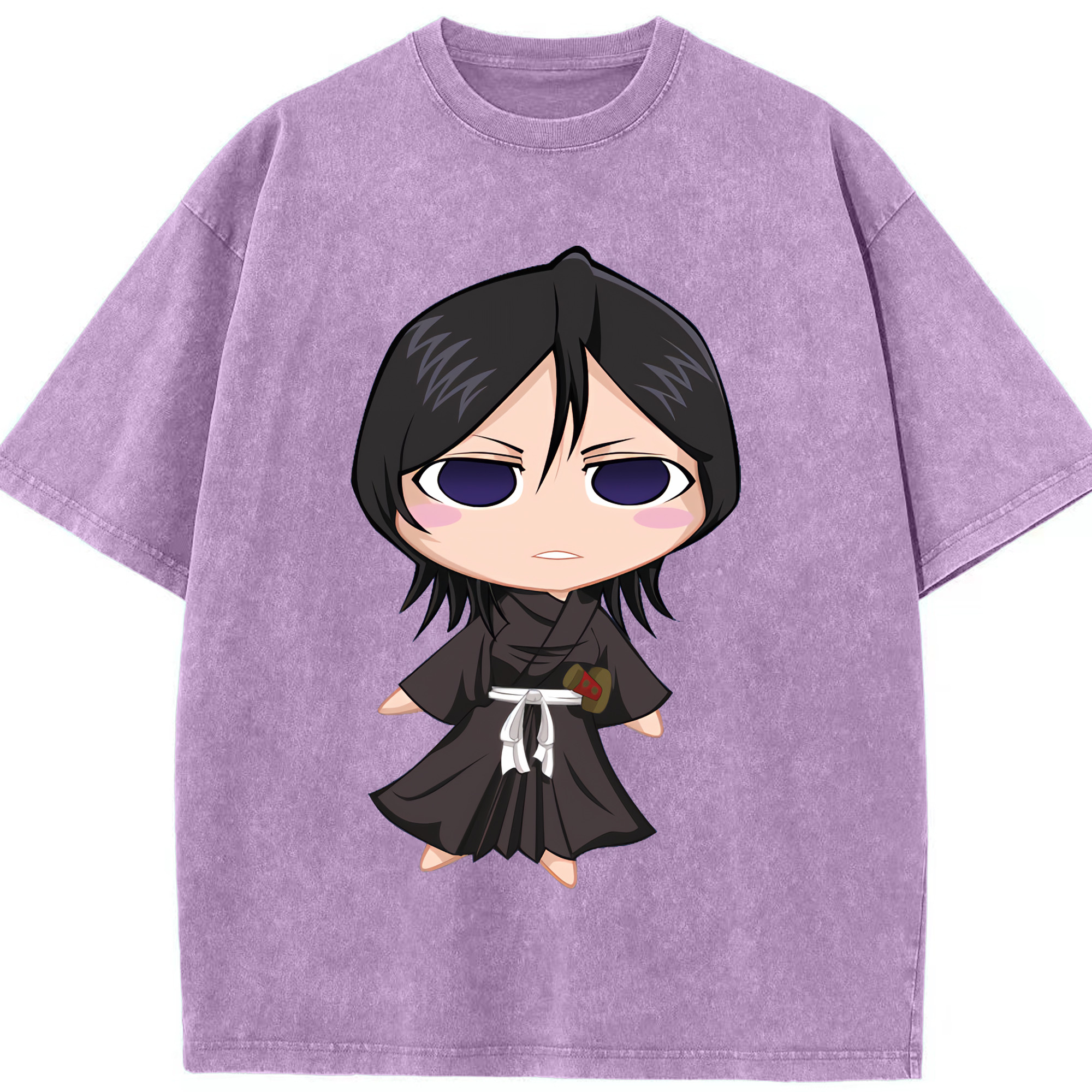 （画像用） ブリーチ 朽木ルキア BLEACH Kuchiki Rukia 綿100% ヴィンテージ風 半袖Tシャツ（フロントプリント）