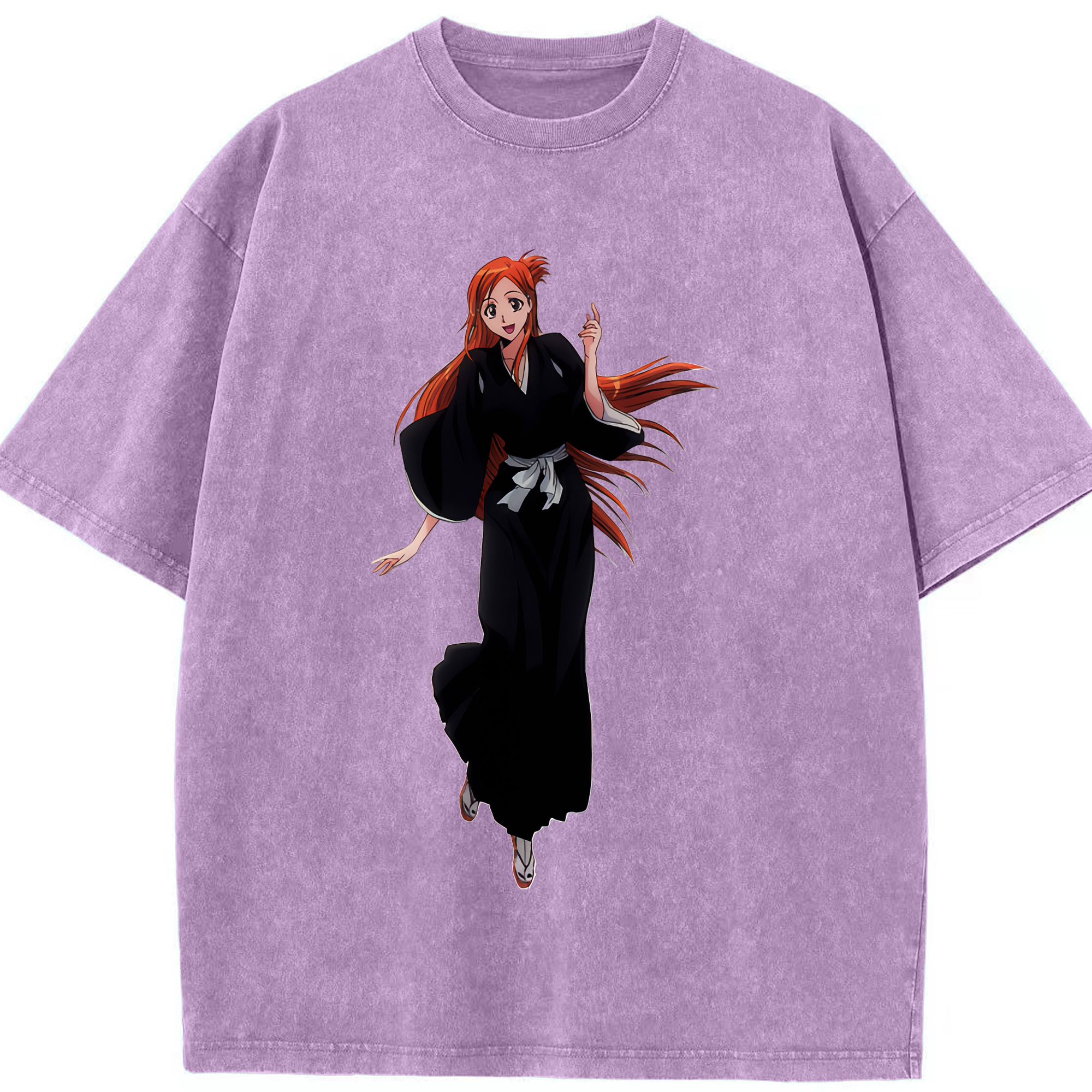 （画像用） ブリーチ 井上織姫（いのうえおりひめ） BLEACH Inoue Orihime 綿100% ヴィンテージ風 半袖Tシャツ（フロントプリント）