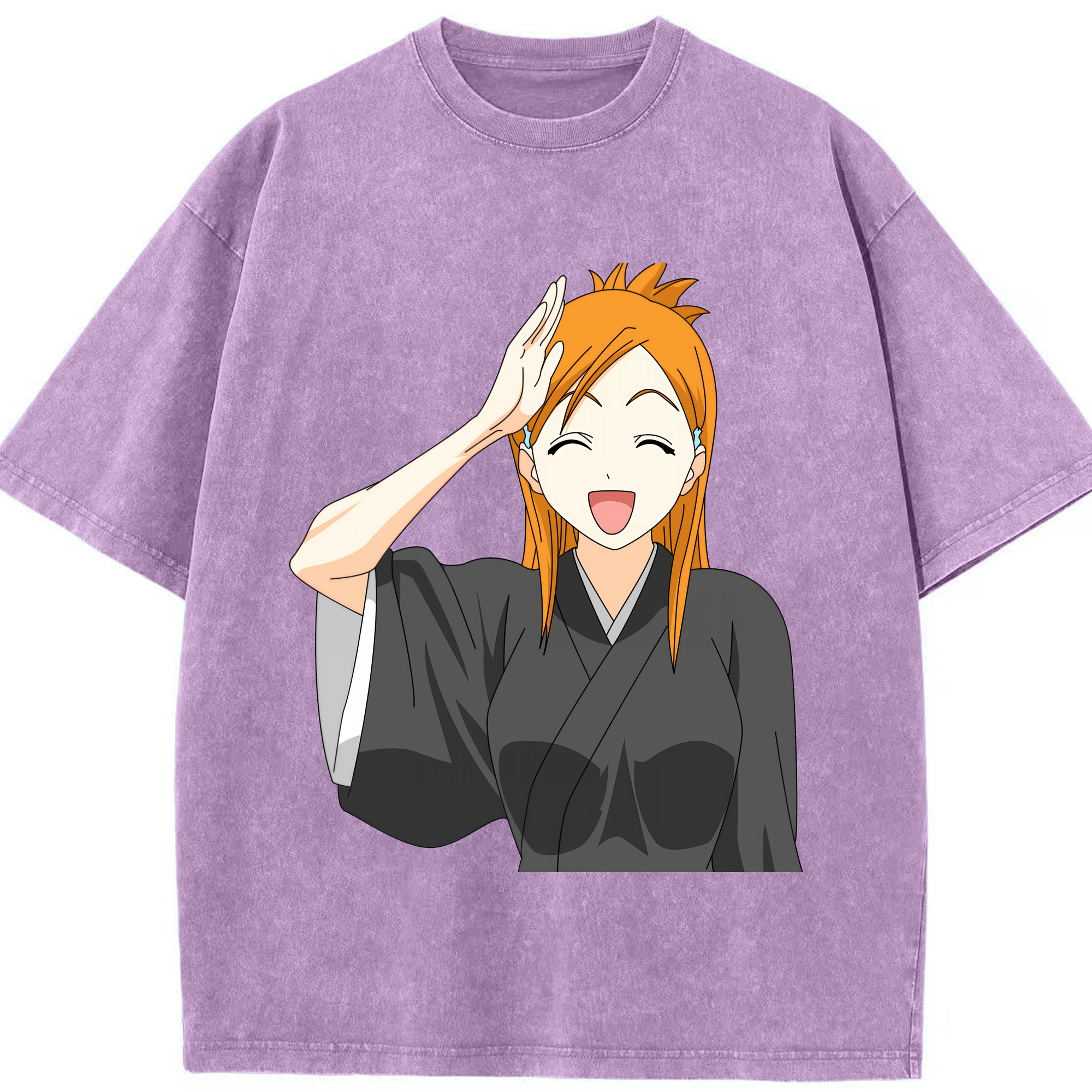 （画像用） ブリーチ 井上織姫（いのうえおりひめ） BLEACH Inoue Orihime 綿100% ヴィンテージ風 半袖Tシャツ（フロントプリント）