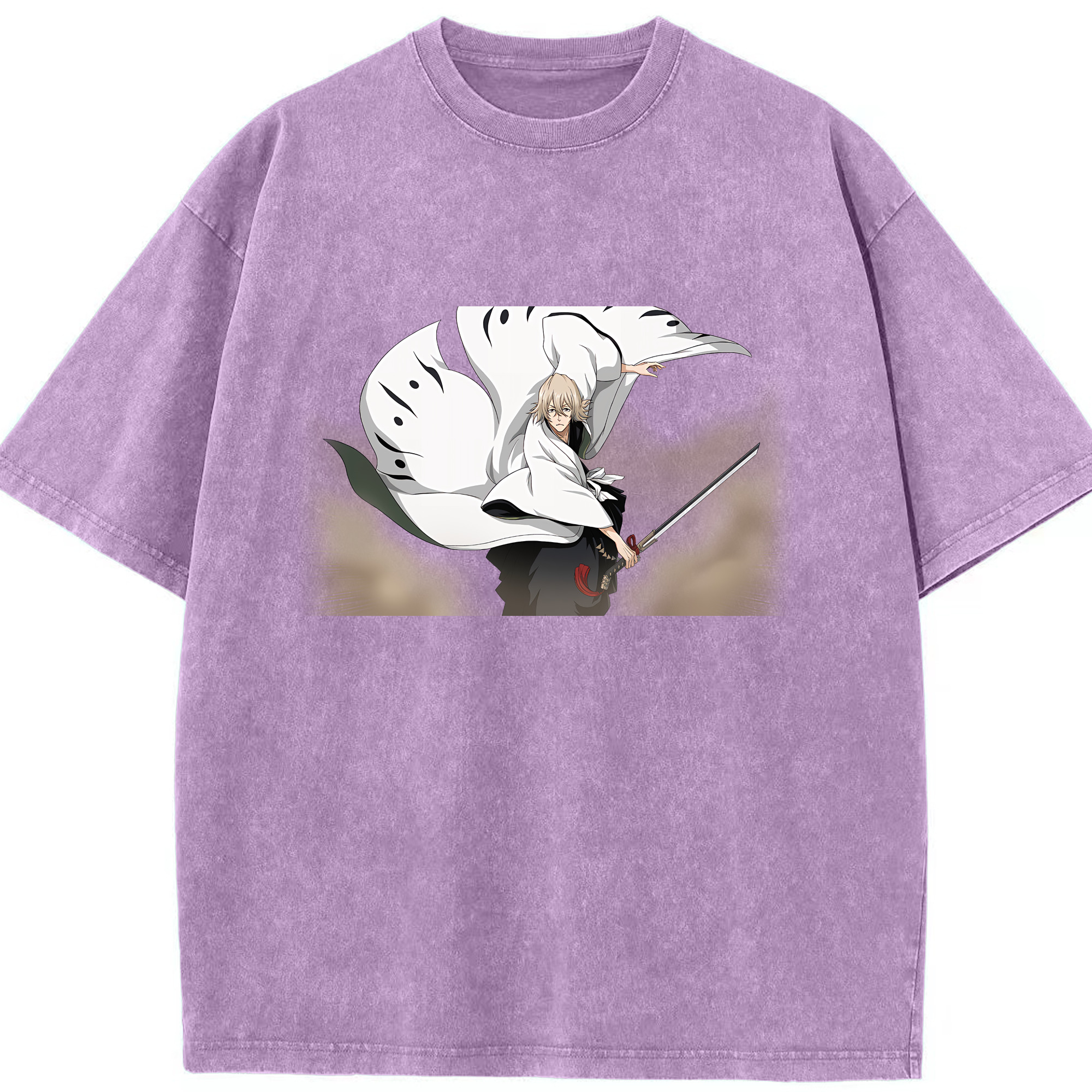 （画像用） "ブリーチ 浦原 喜助（うらはら きすけ） BLEACH Urahara Kisuke " 綿100% ヴィンテージ風 半袖Tシャツ（フロントプリント）