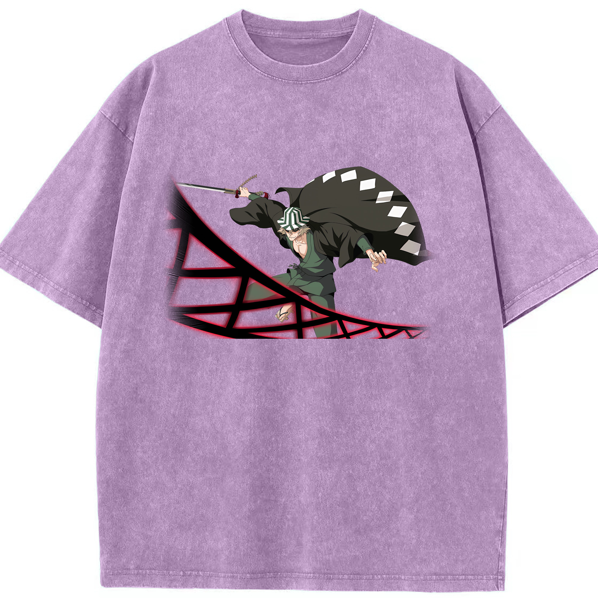 （画像用） "ブリーチ 浦原 喜助（うらはら きすけ） BLEACH Urahara Kisuke " 綿100% ヴィンテージ風 半袖Tシャツ（フロントプリント）