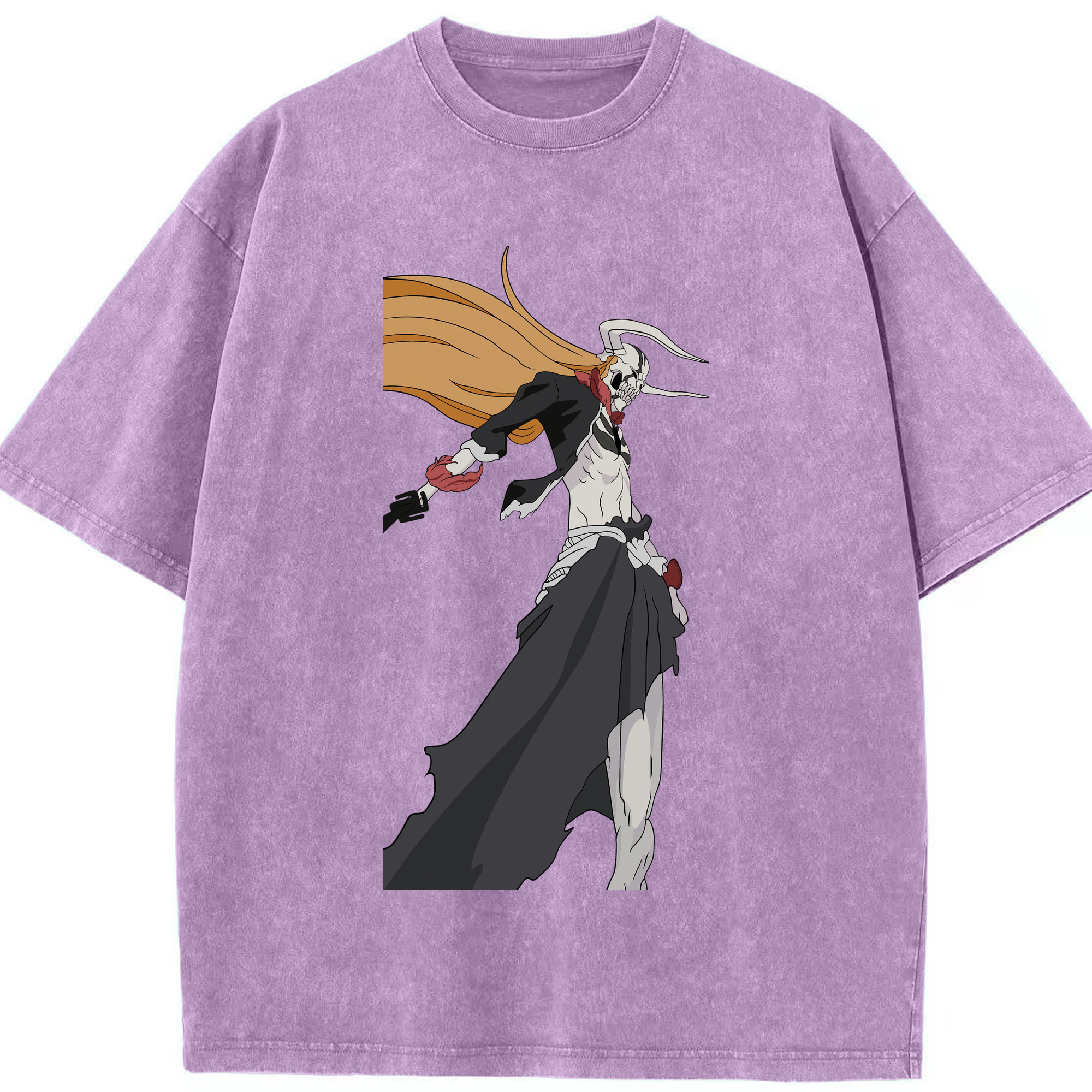 （画像用） ブリーチ 黒崎一護（くろさき いちご）BLEACH Kurosaki Ichigo 綿100% ヴィンテージ風 半袖Tシャツ（フロントプリント）