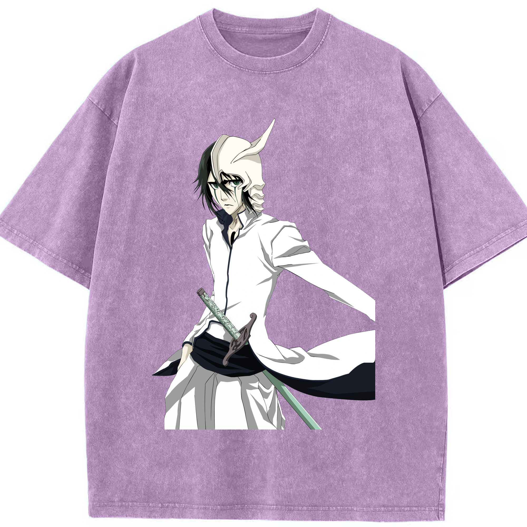 （画像用） ブリーチ ウルキオラ·シファー BLEACH Ulquiorra cifer 綿100% ヴィンテージ風 半袖Tシャツ（フロントプリント）