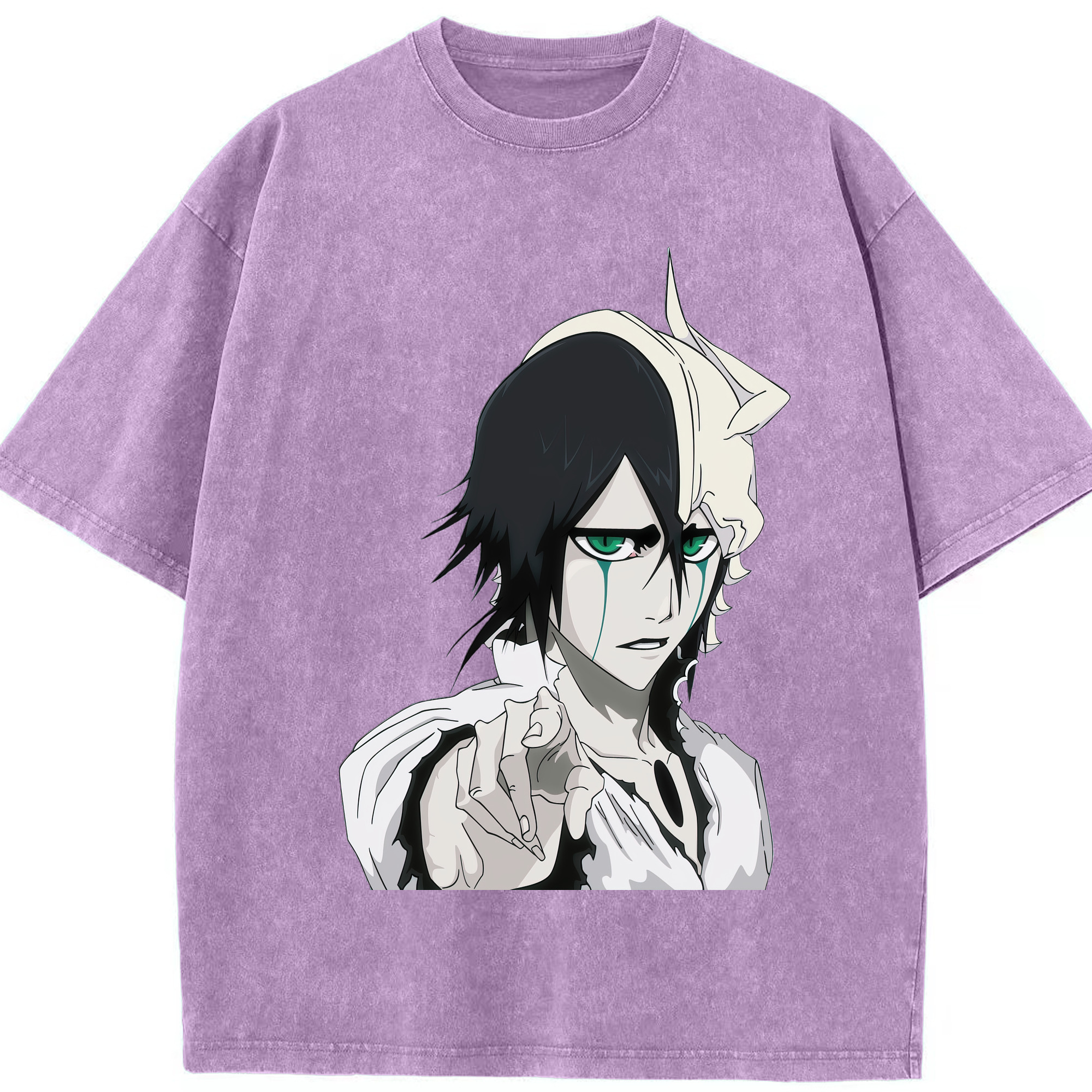 （画像用） ブリーチ ウルキオラ·シファー BLEACH Ulquiorra cifer 綿100% ヴィンテージ風 半袖Tシャツ（フロントプリント）