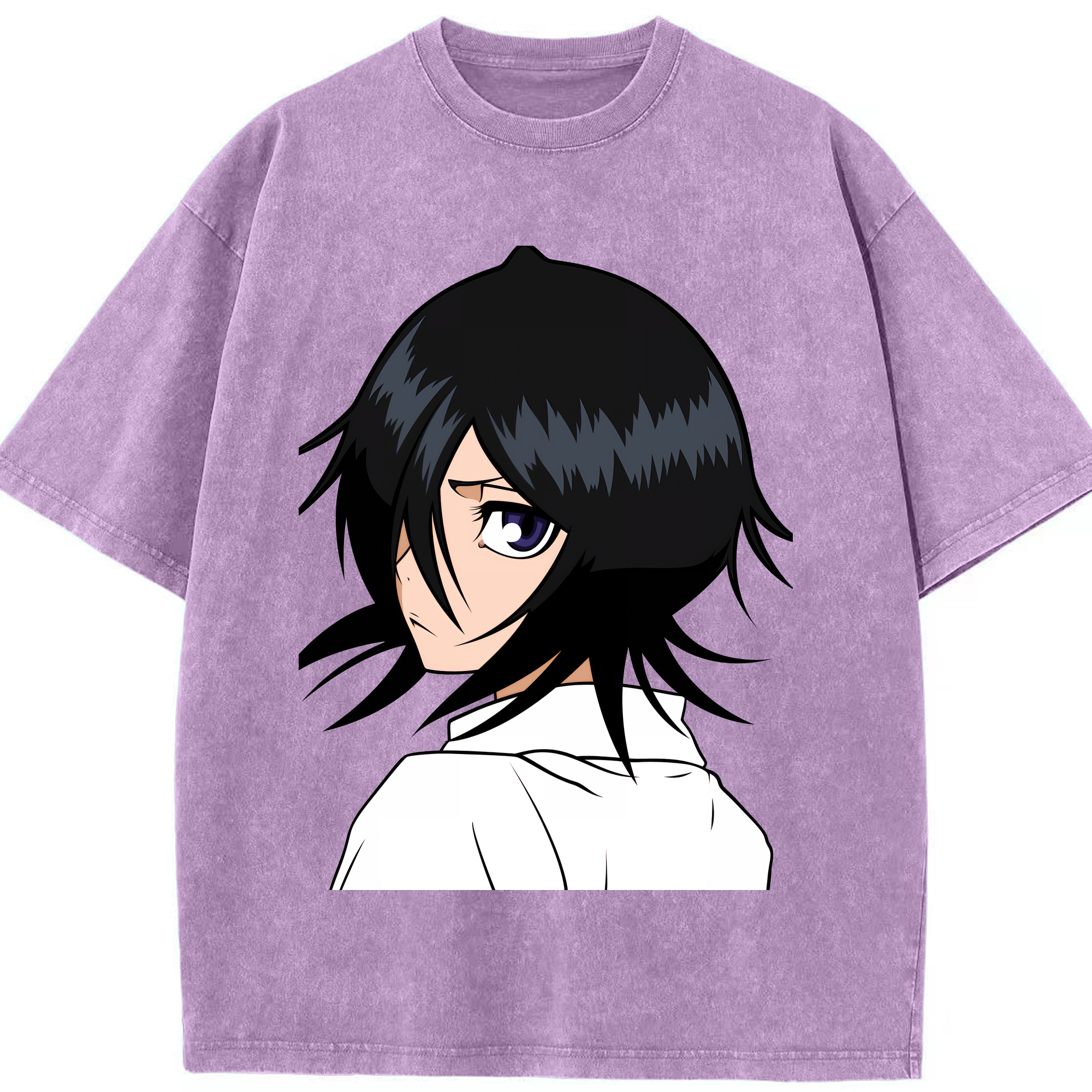 （画像用） ブリーチ 朽木ルキア BLEACH Kuchiki Rukia 綿100% ヴィンテージ風 半袖Tシャツ（フロントプリント）