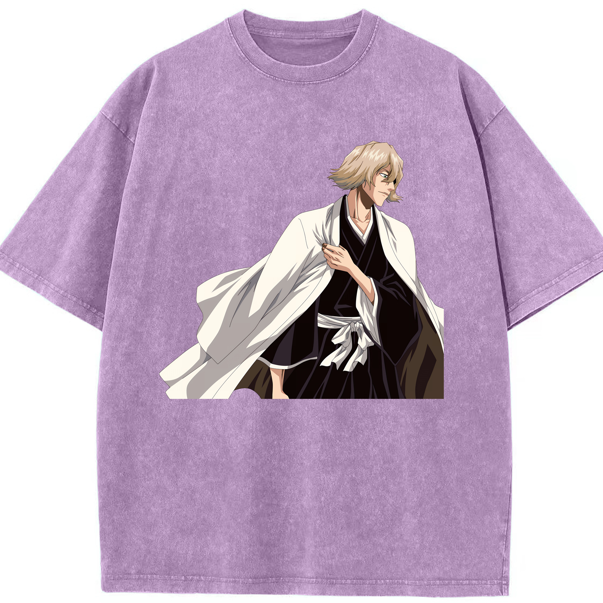 （画像用） "ブリーチ 浦原 喜助（うらはら きすけ） BLEACH Urahara Kisuke " 綿100% ヴィンテージ風 半袖Tシャツ（フロントプリント）