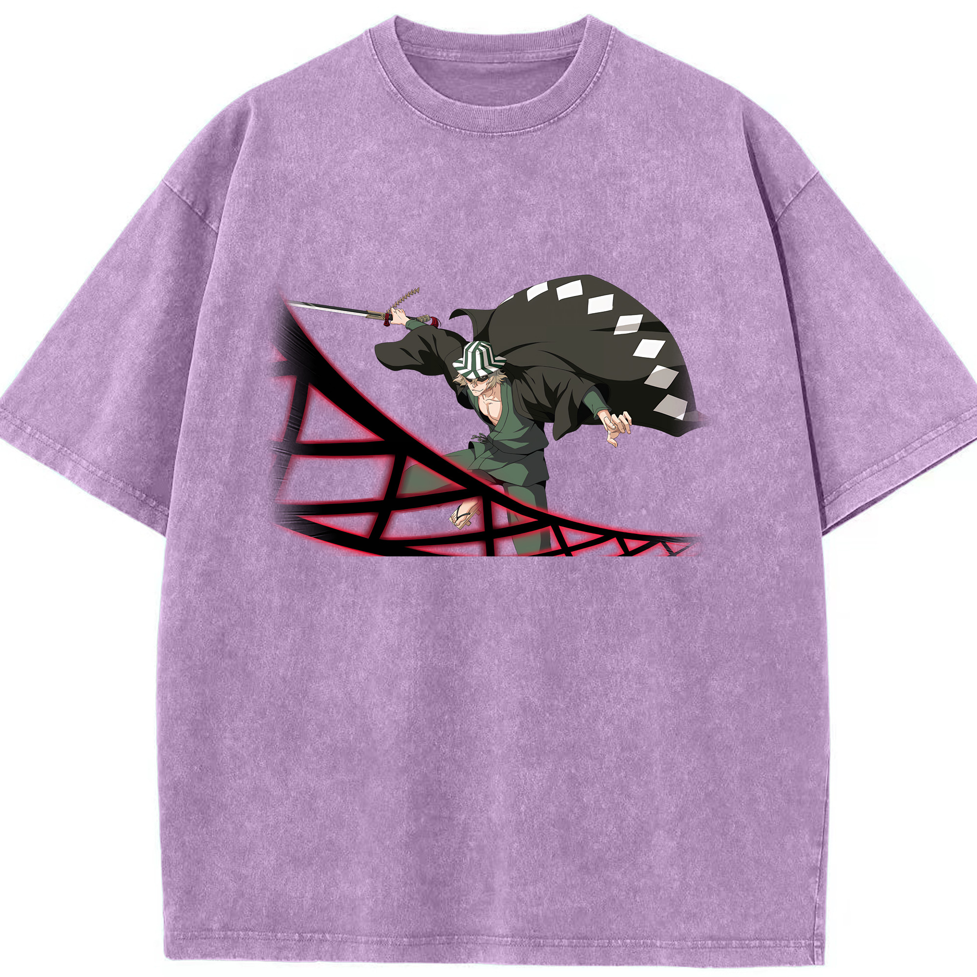 （画像用） "ブリーチ 浦原 喜助（うらはら きすけ） BLEACH Urahara Kisuke " 綿100% ヴィンテージ風 半袖Tシャツ（フロントプリント）