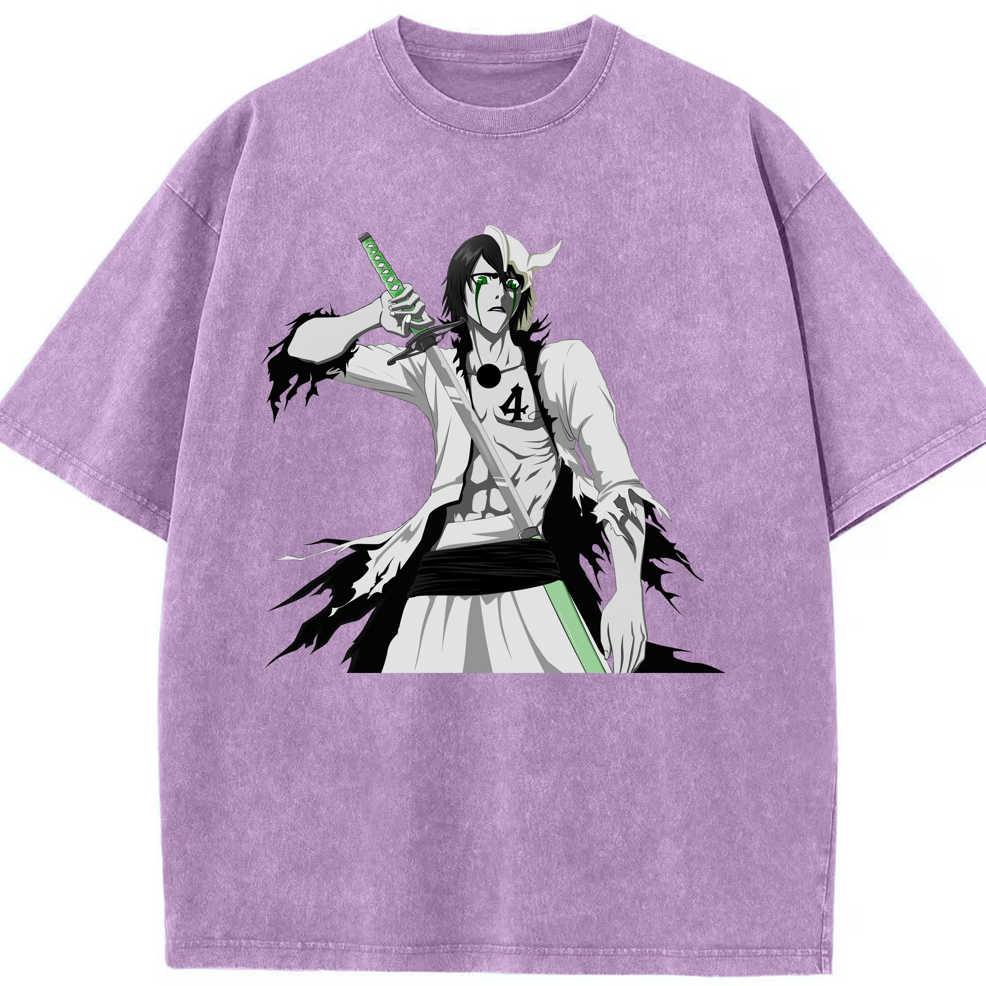 （画像用） ブリーチ ウルキオラ·シファー BLEACH Ulquiorra cifer 綿100% ヴィンテージ風 半袖Tシャツ（フロントプリント）