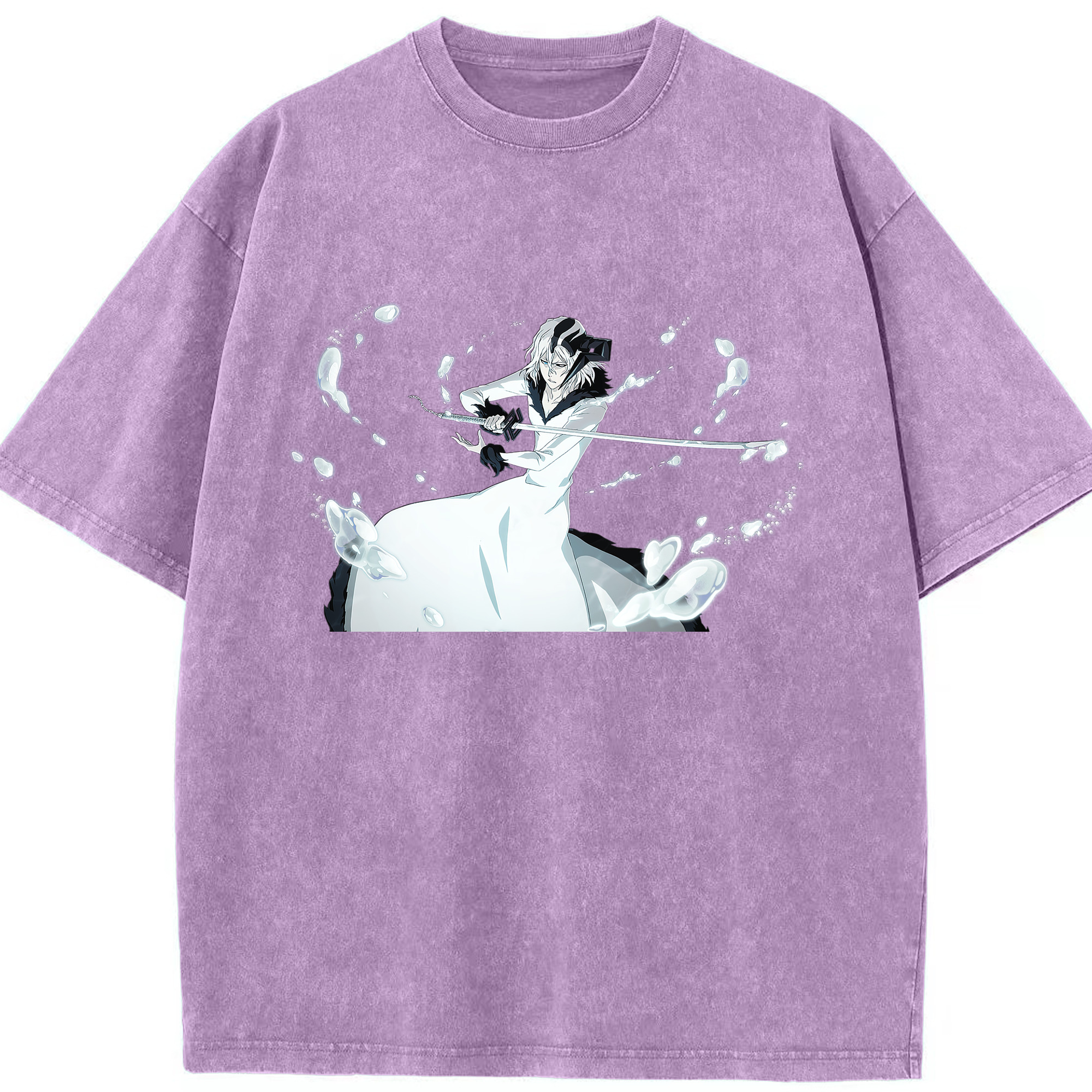 （画像用） ブリーチ 黒崎一護（くろさき いちご）BLEACH Kurosaki Ichigo 綿100% ヴィンテージ風 半袖Tシャツ（フロントプリント）