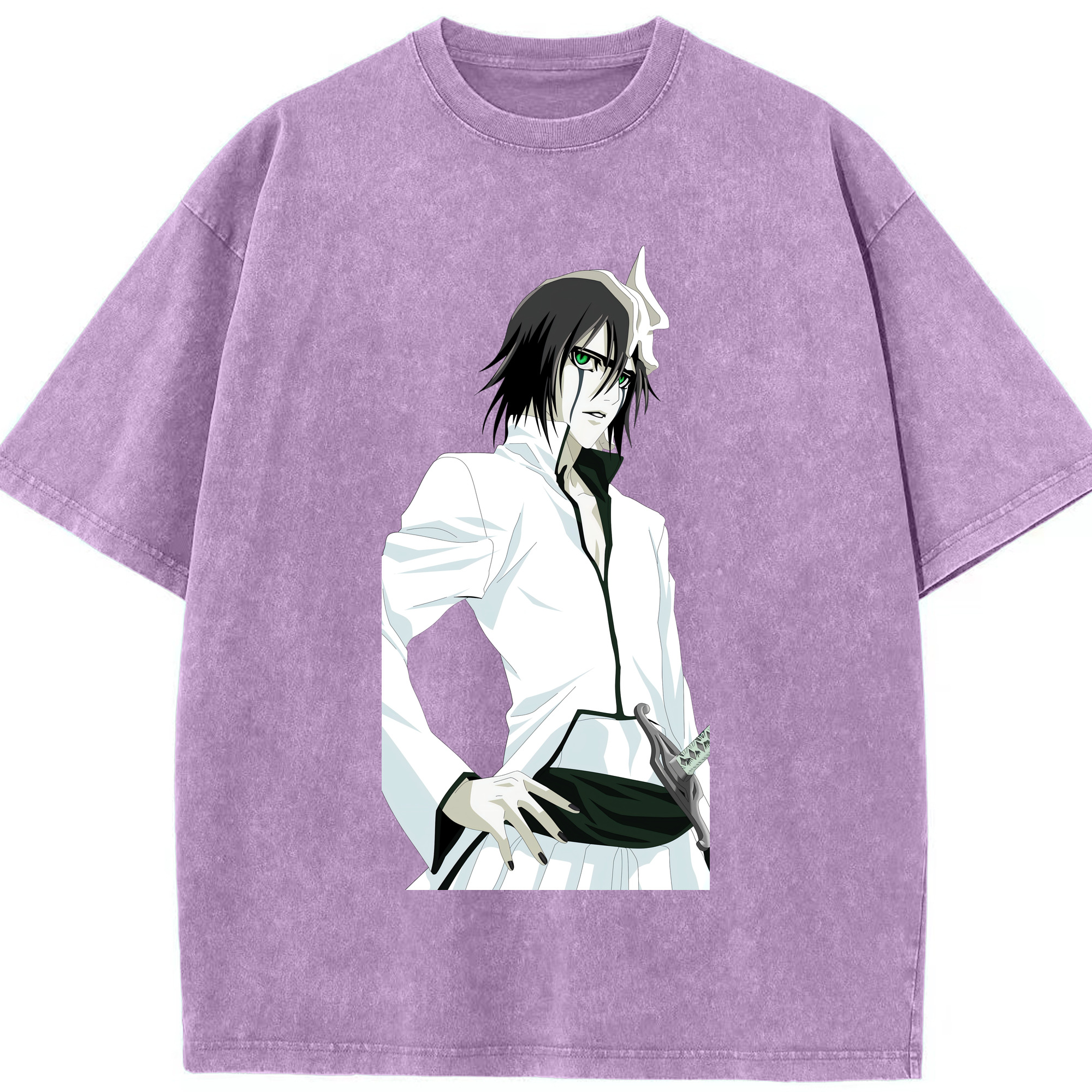 （画像用） ブリーチ ウルキオラ·シファー BLEACH Ulquiorra cifer 綿100% ヴィンテージ風 半袖Tシャツ（フロントプリント）