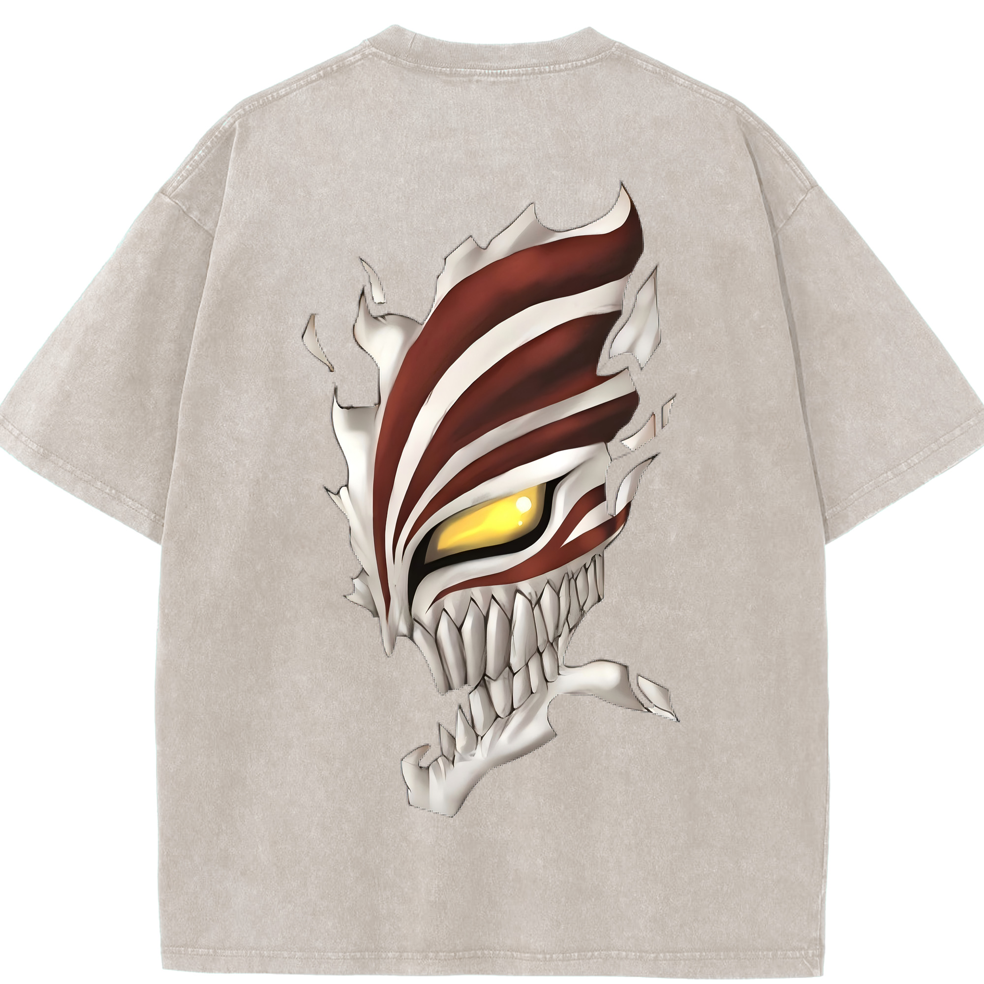 （画像用） ブリーチ 黒崎一護（くろさき いちご）BLEACH Kurosaki Ichigo 綿100% ヴィンテージ風 半袖Tシャツ（背面プリント）